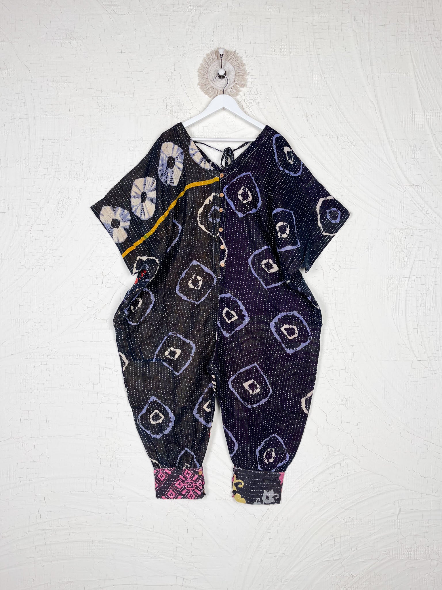 Flowy cotton Kantha jumper - Love Protect Sustain