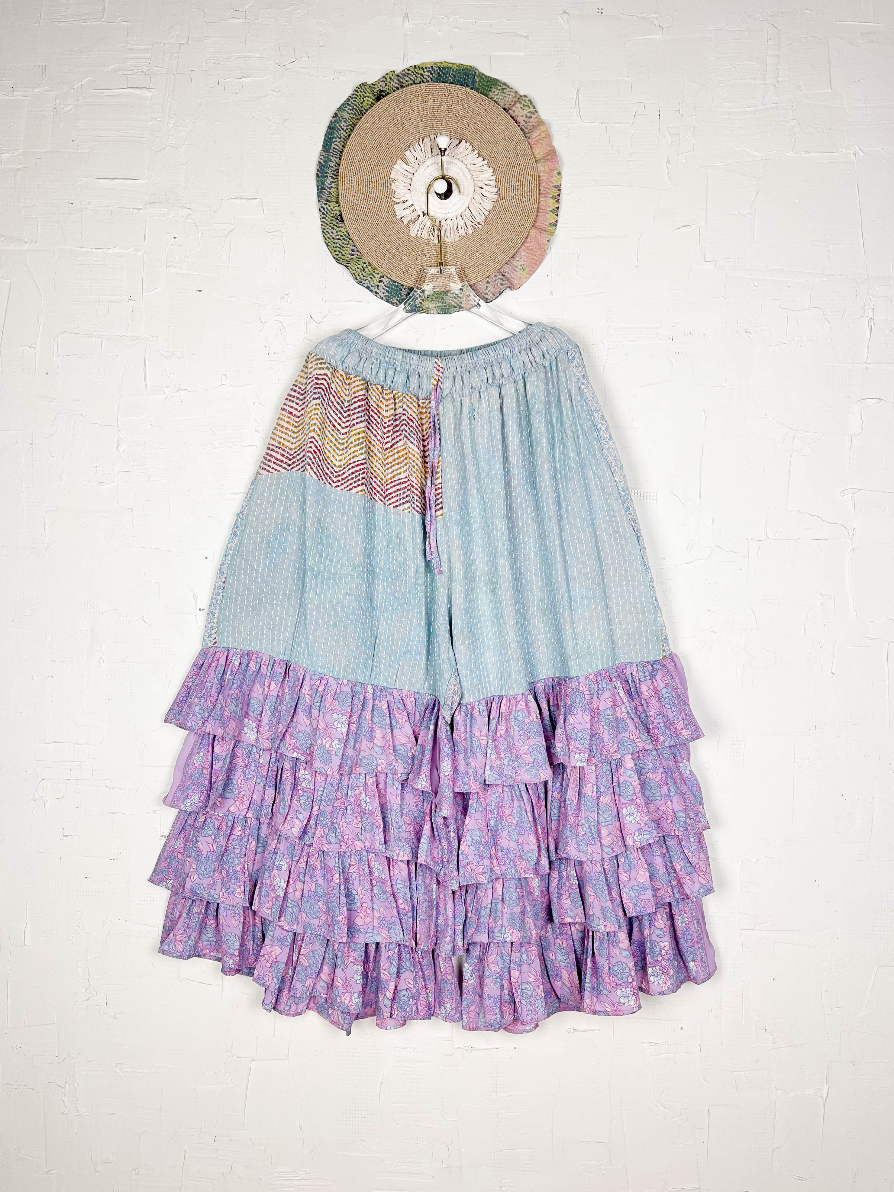 Functional kantha tiered pants - Love Protect Sustain