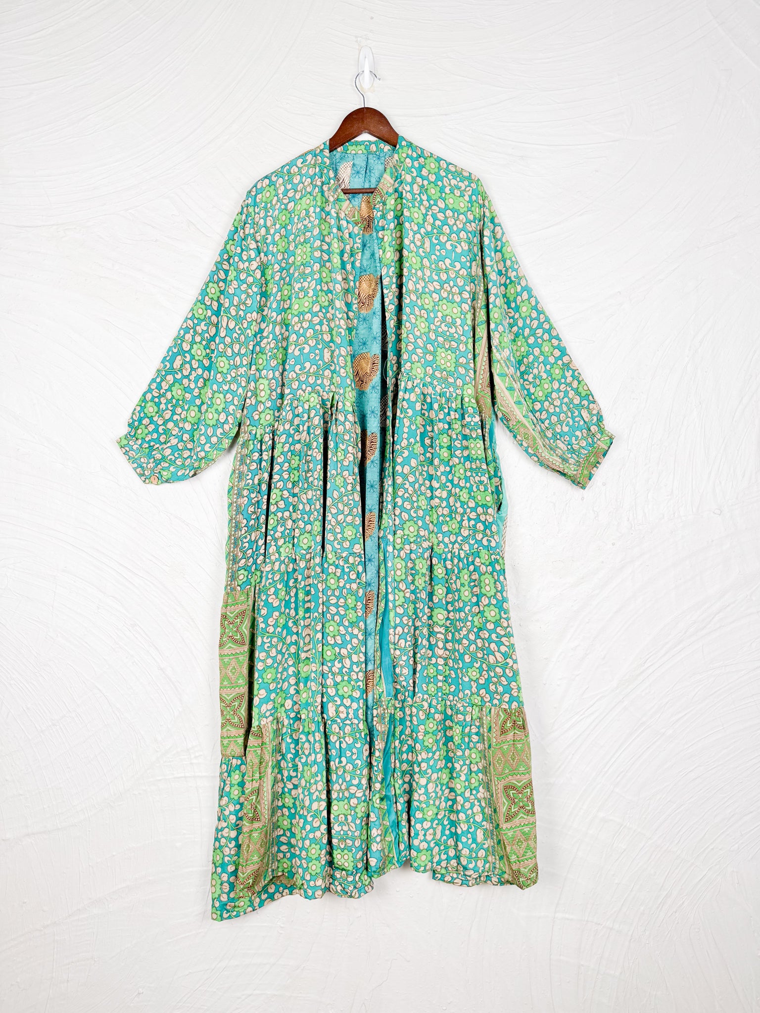 Green Floral Vintage Dress - Love Protect Sustain