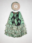 Green Kantha Frill pants - Love Protect Sustain