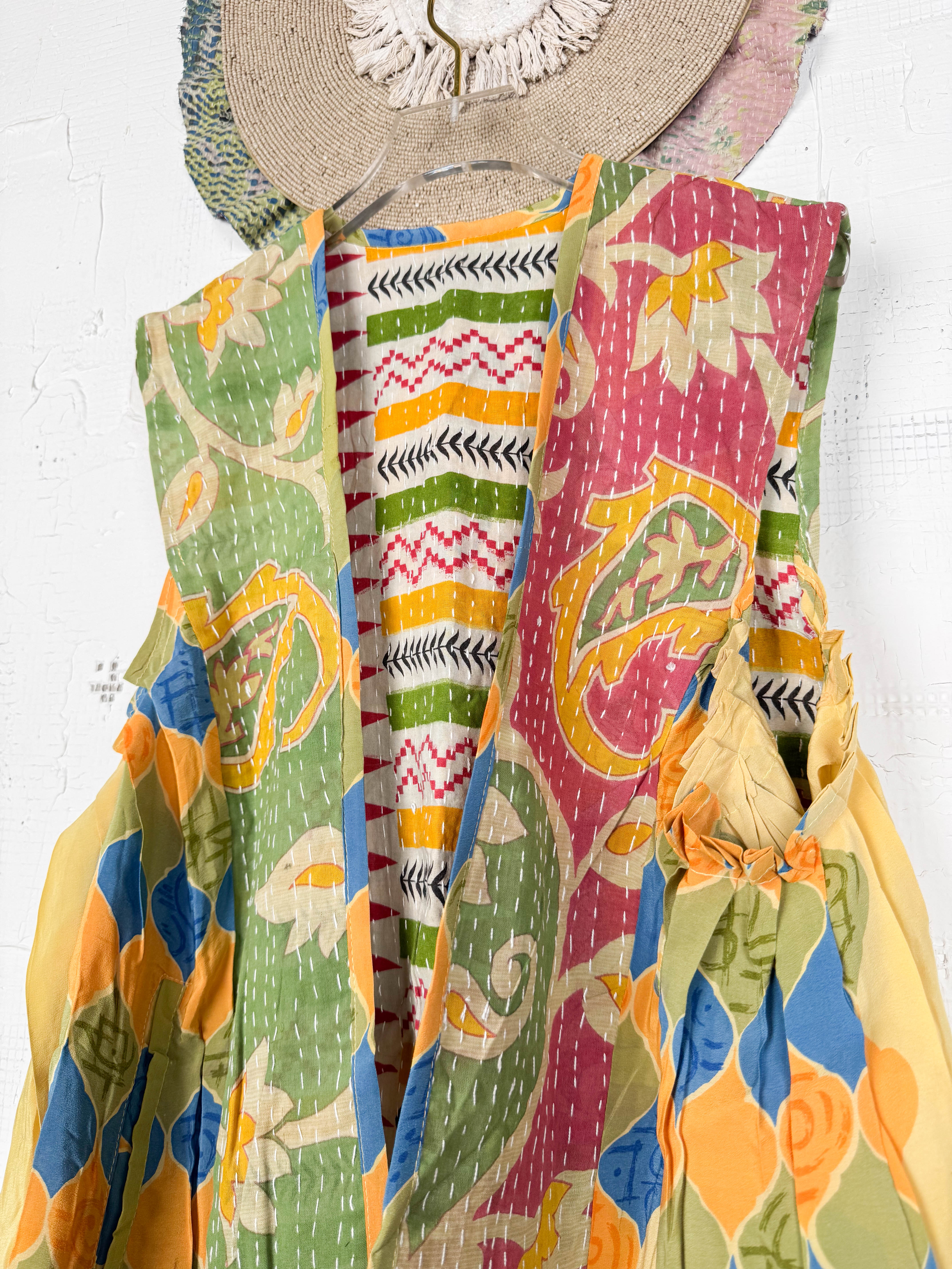 Green Vintage Vest - Love Protect Sustain