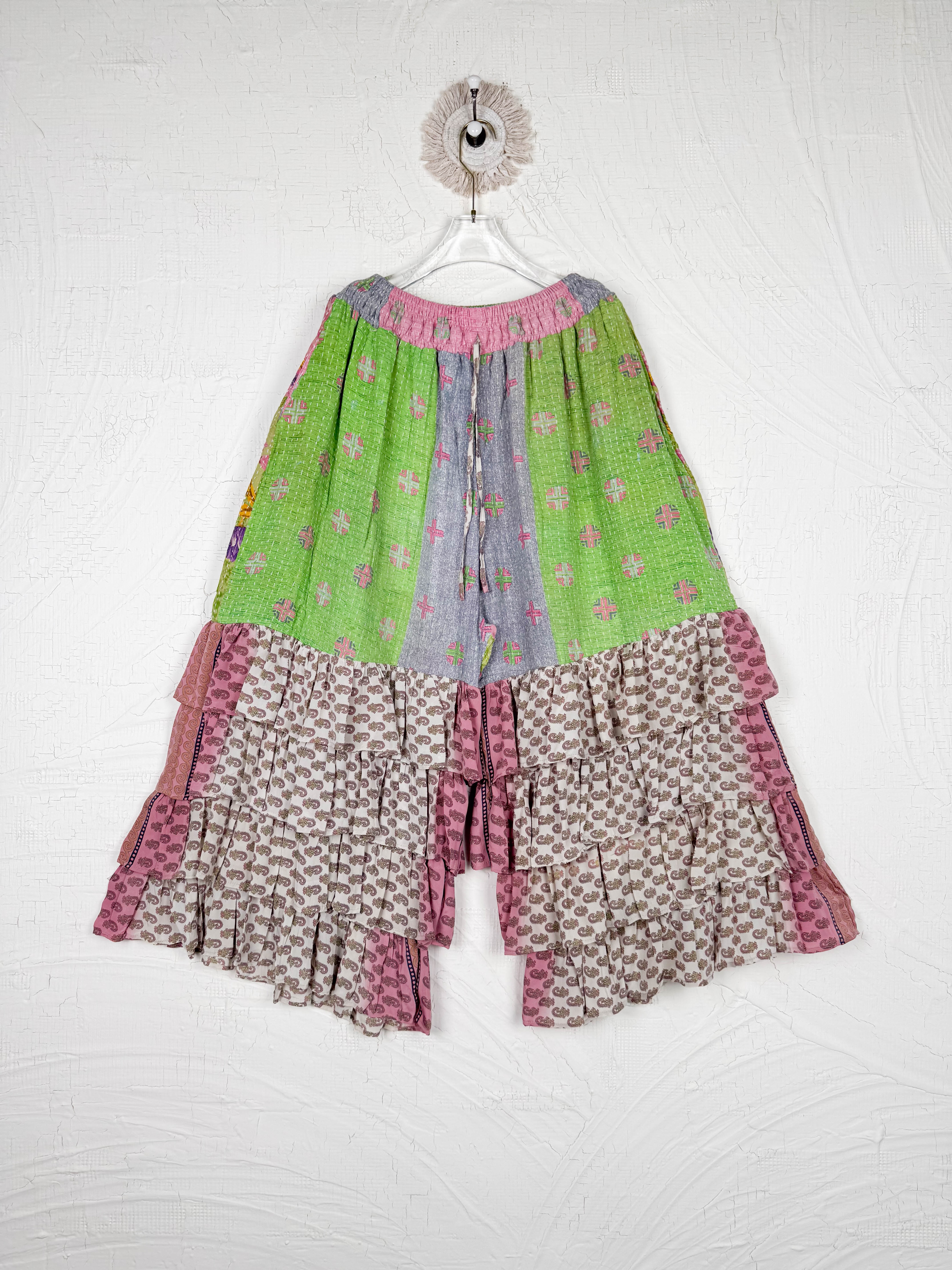 Handmade Kantha Ruffle pants - Love Protect Sustain