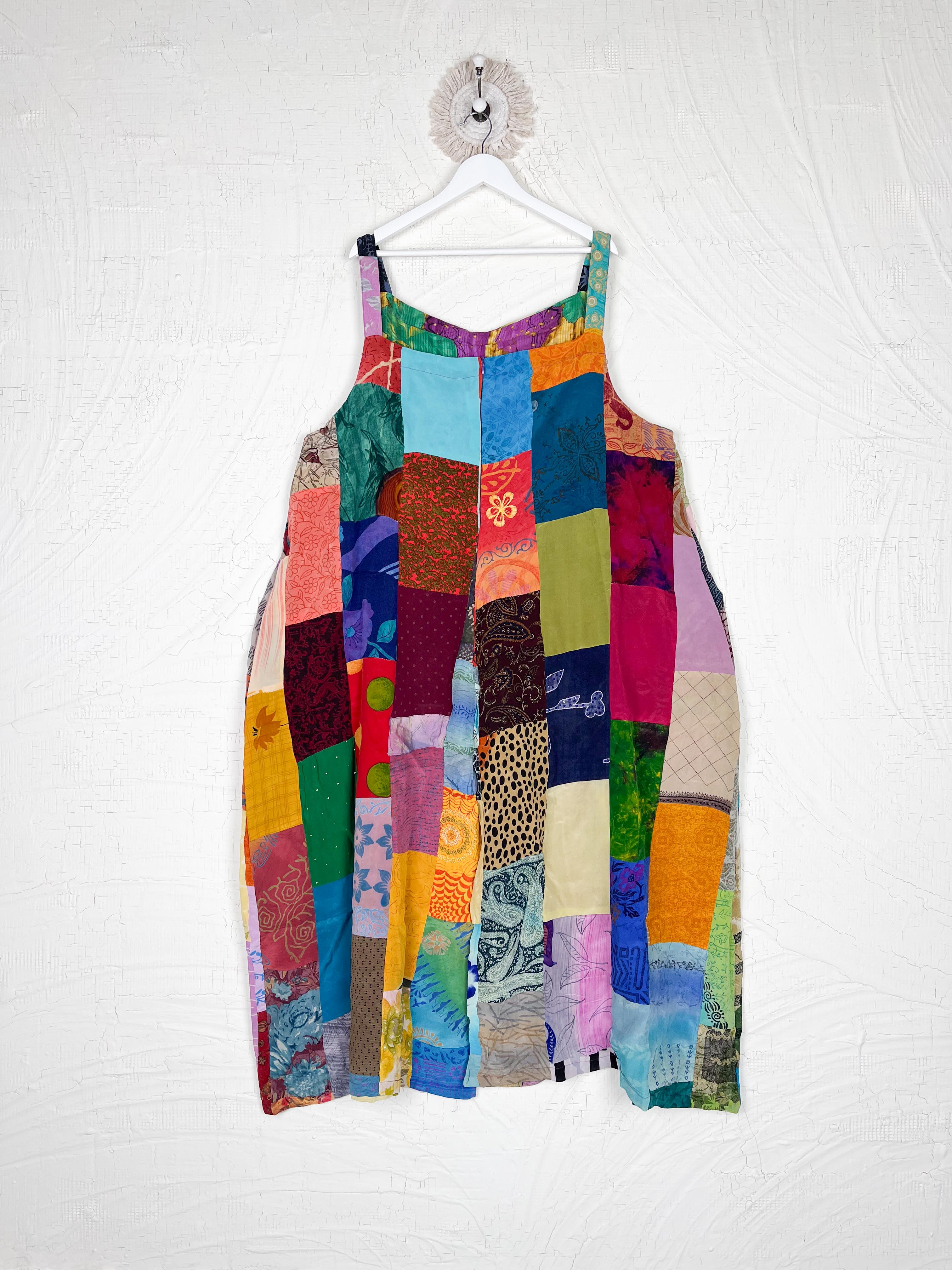 Handmade PATCHWORK Style Jumpsuit - Love Protect Sustain