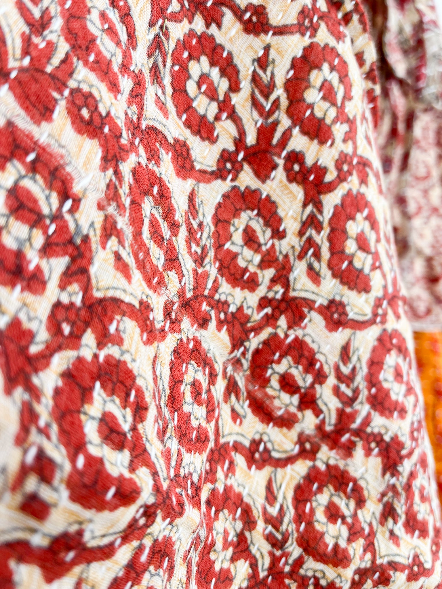 Handmade kantha poncho - Love Protect Sustain