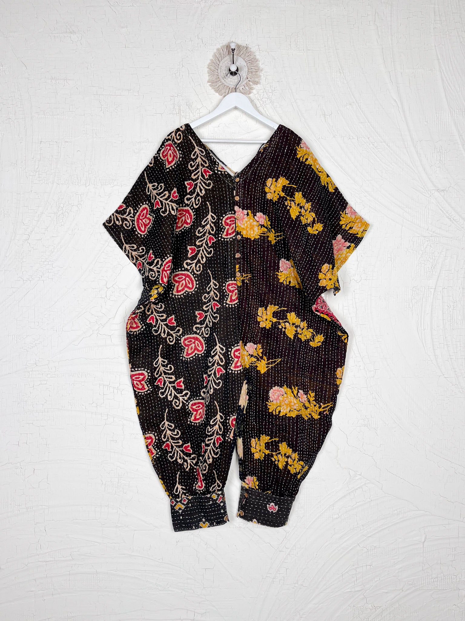 Hippie Kantha wide leg jumpsuit - Love Protect Sustain