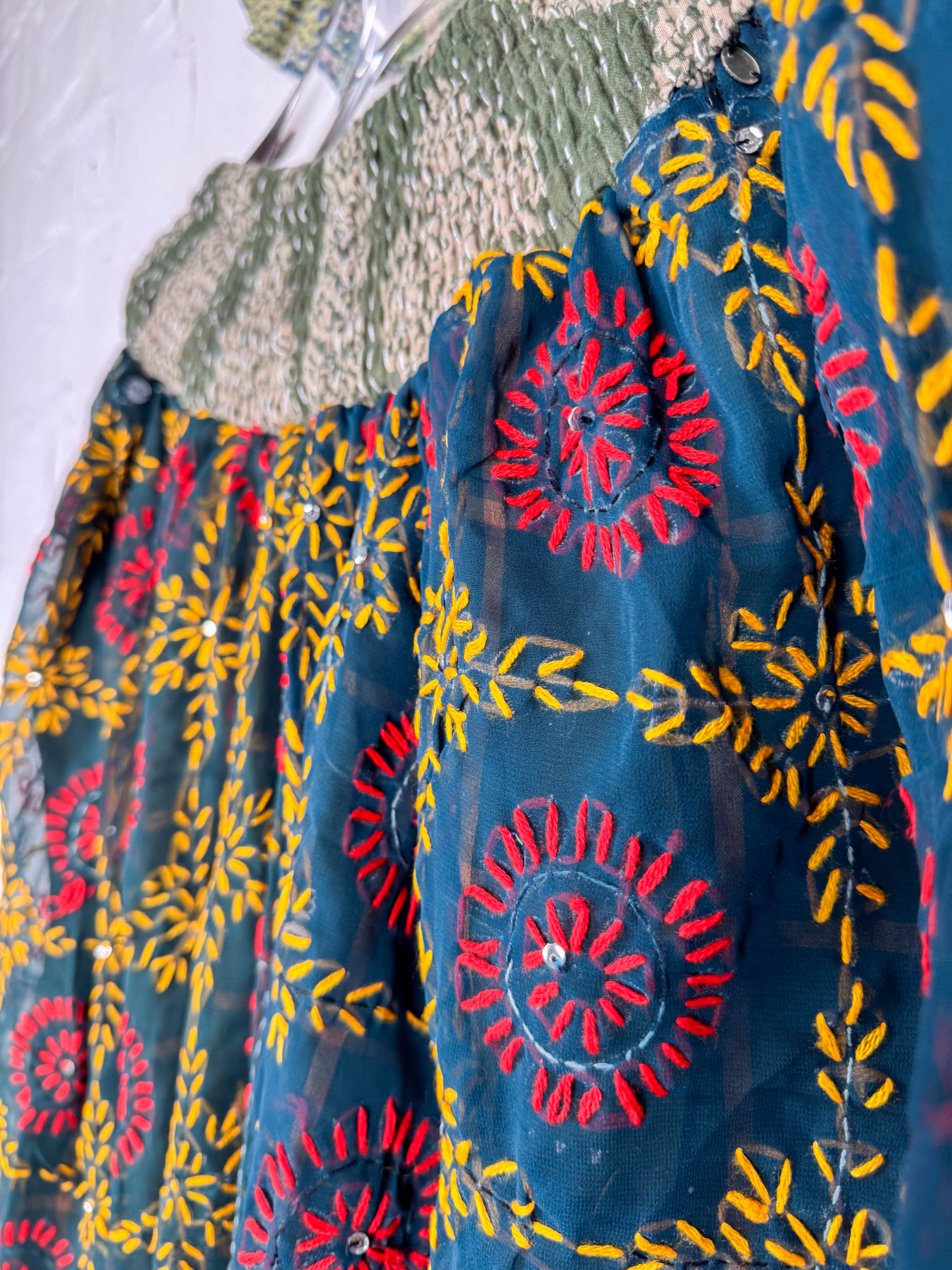 Hippie plus size embroidered pants- Love Protect Sustain 