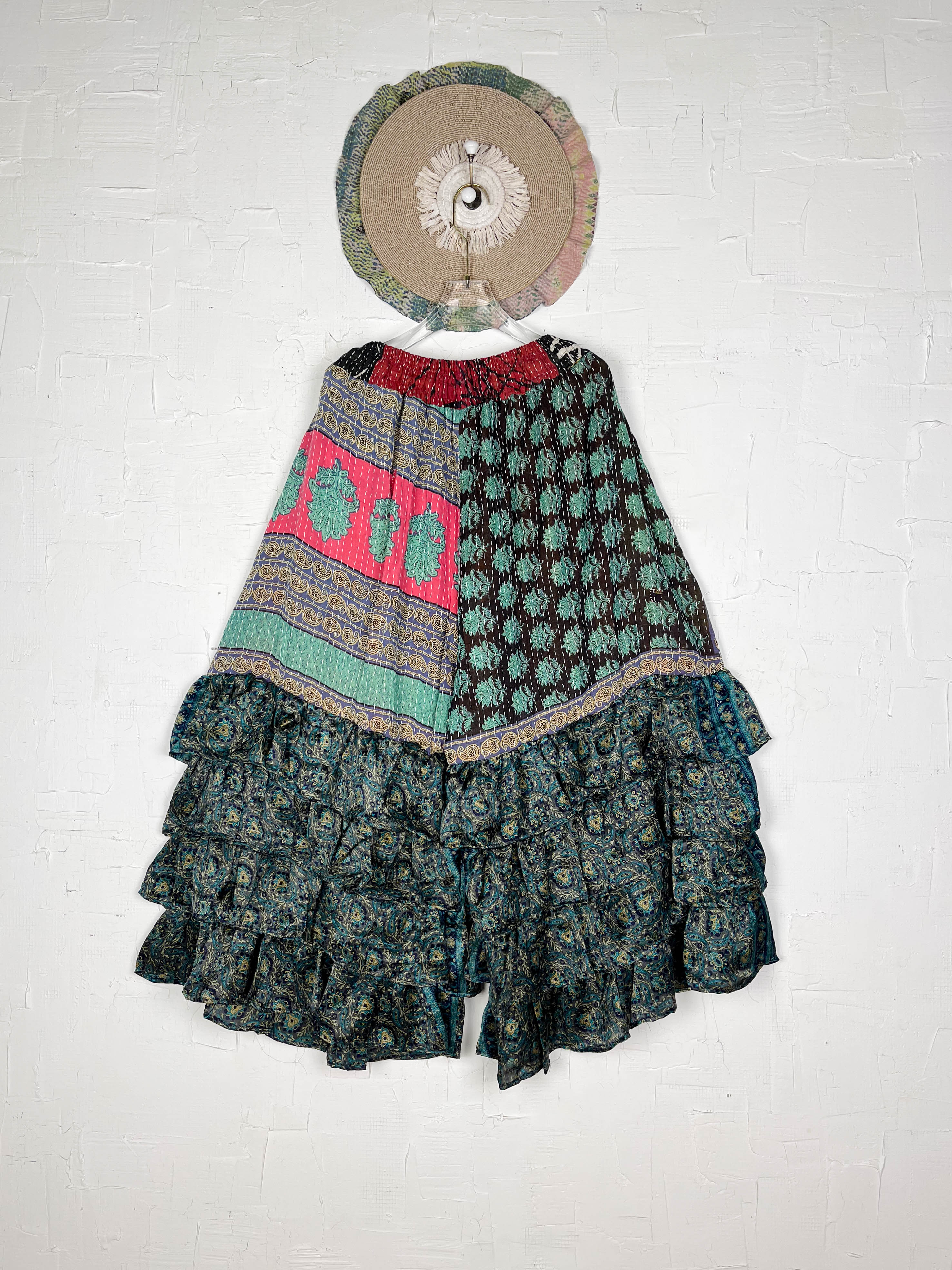 Indian silk ruffle pants - Love Protect Sustain