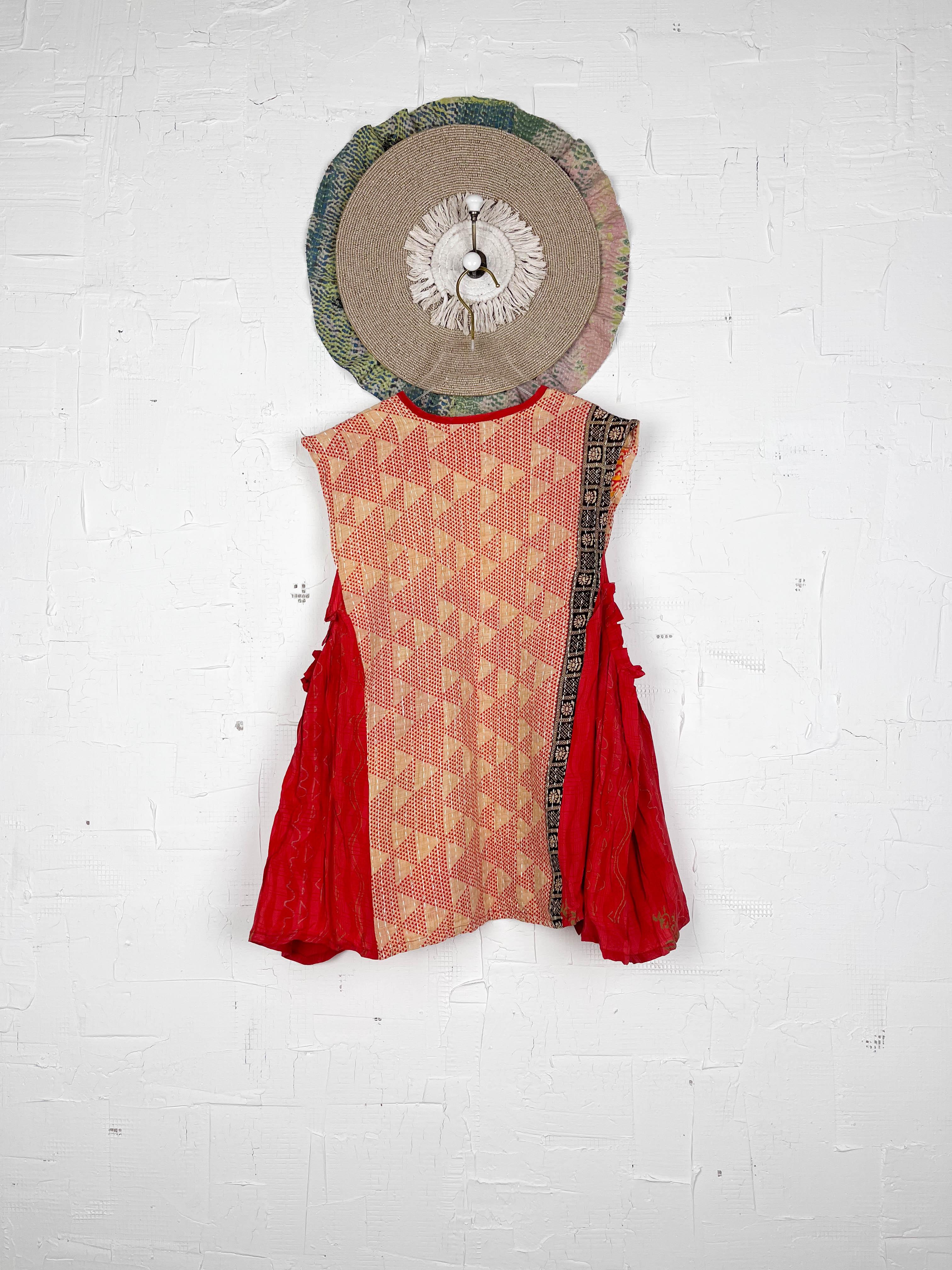 Kantha embroidered vest - Love Protect Sustain