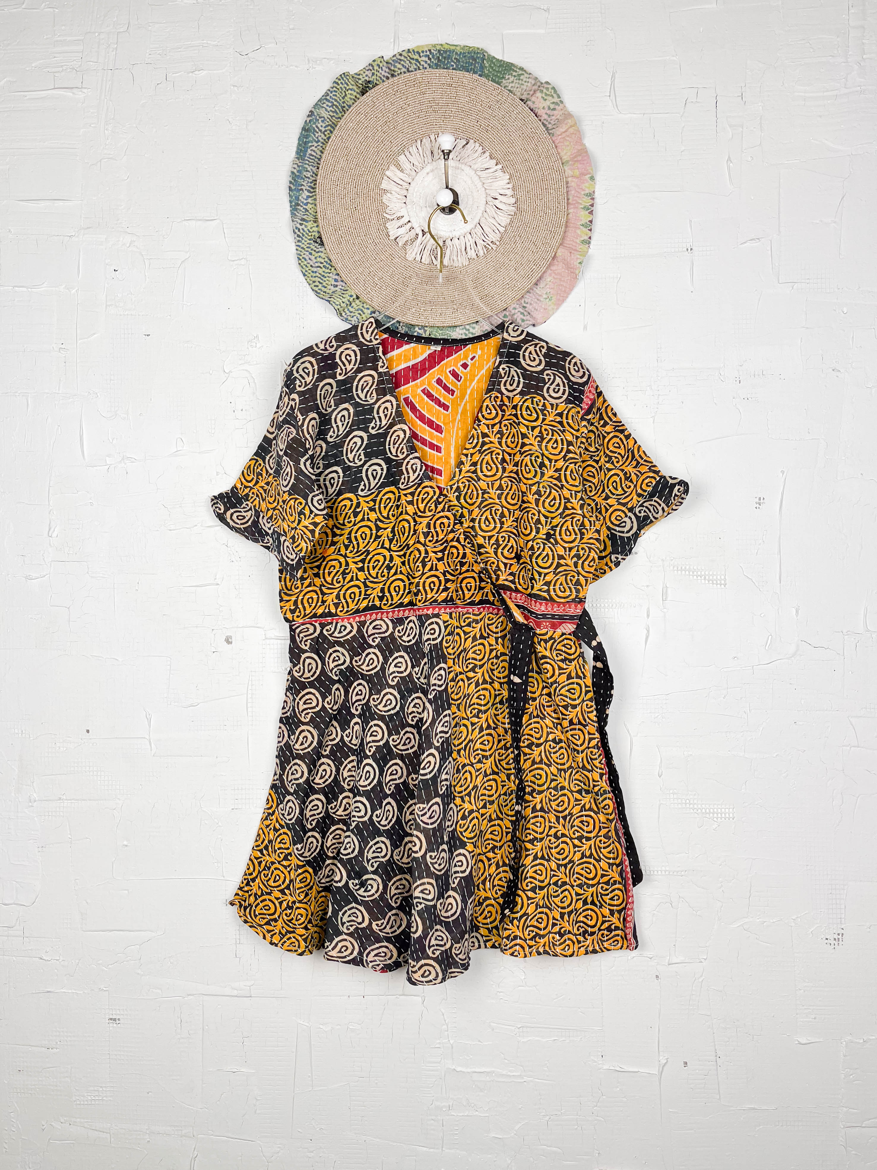 Kantha midi dress - Love Protect Sustain