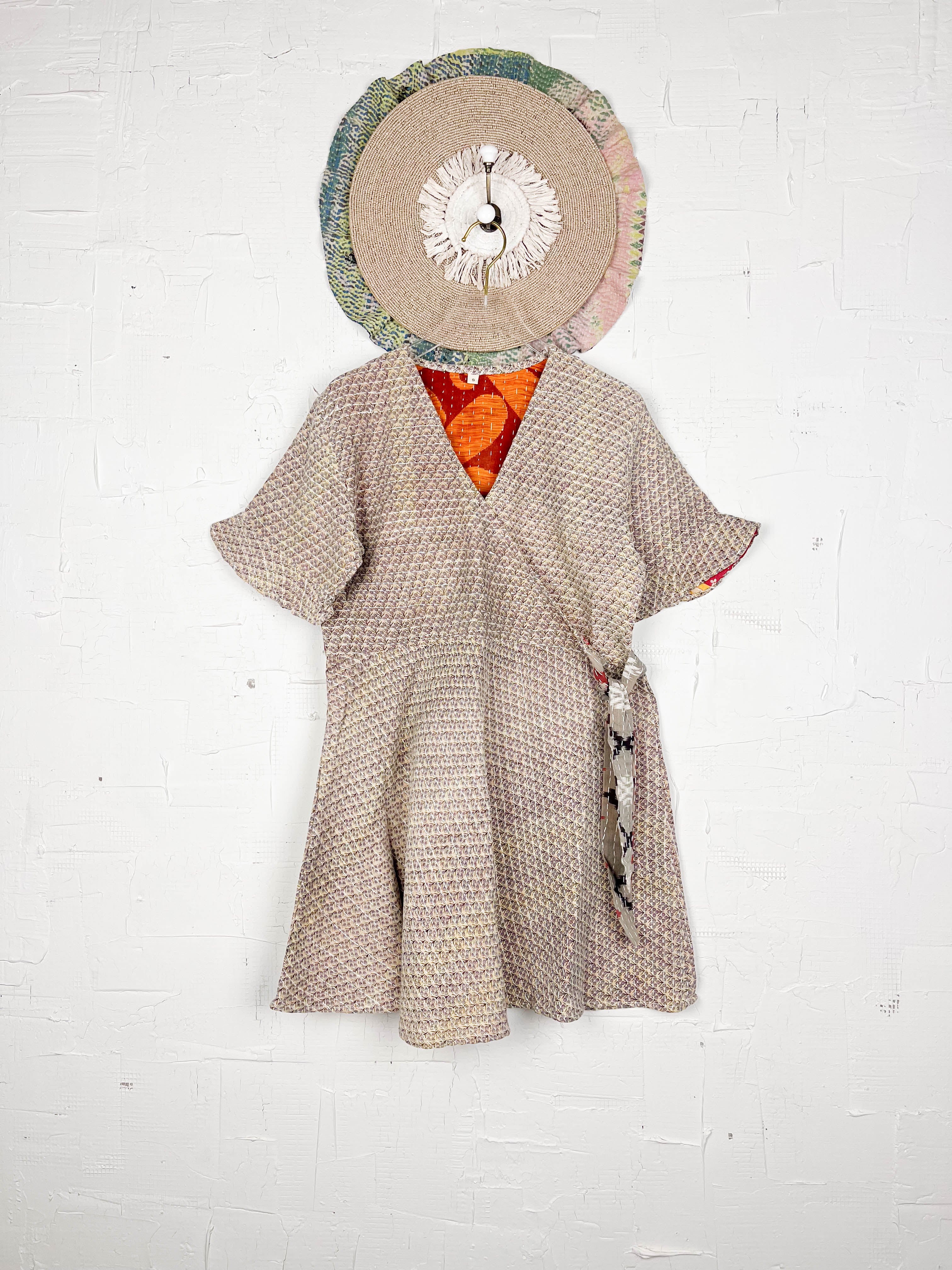 Kantha midi dress - Love Protect Sustain