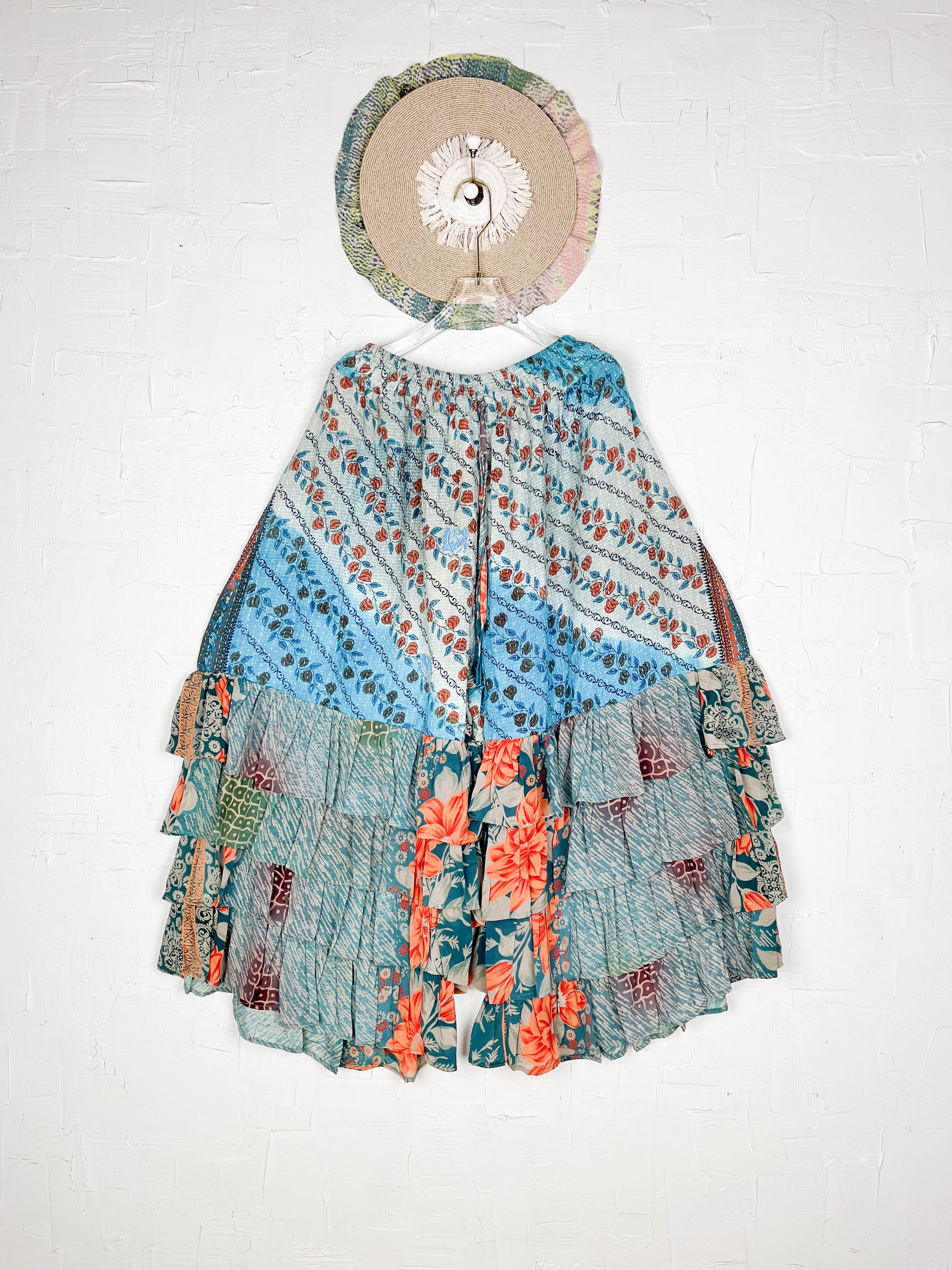 Kantha silk frill pants - Love Protect Sustain