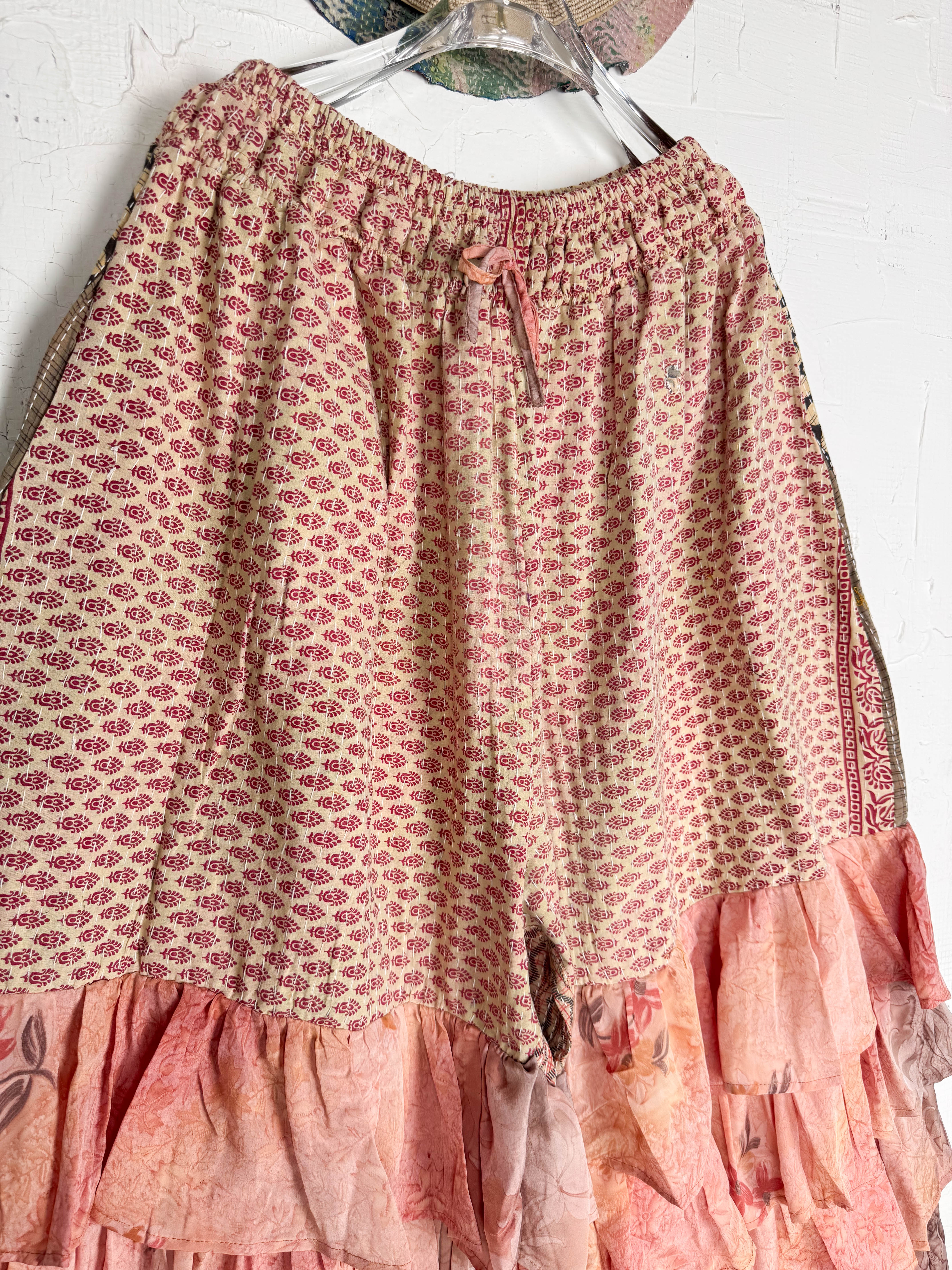 Kantha silk pants for baby bump - Love Protect Sustain