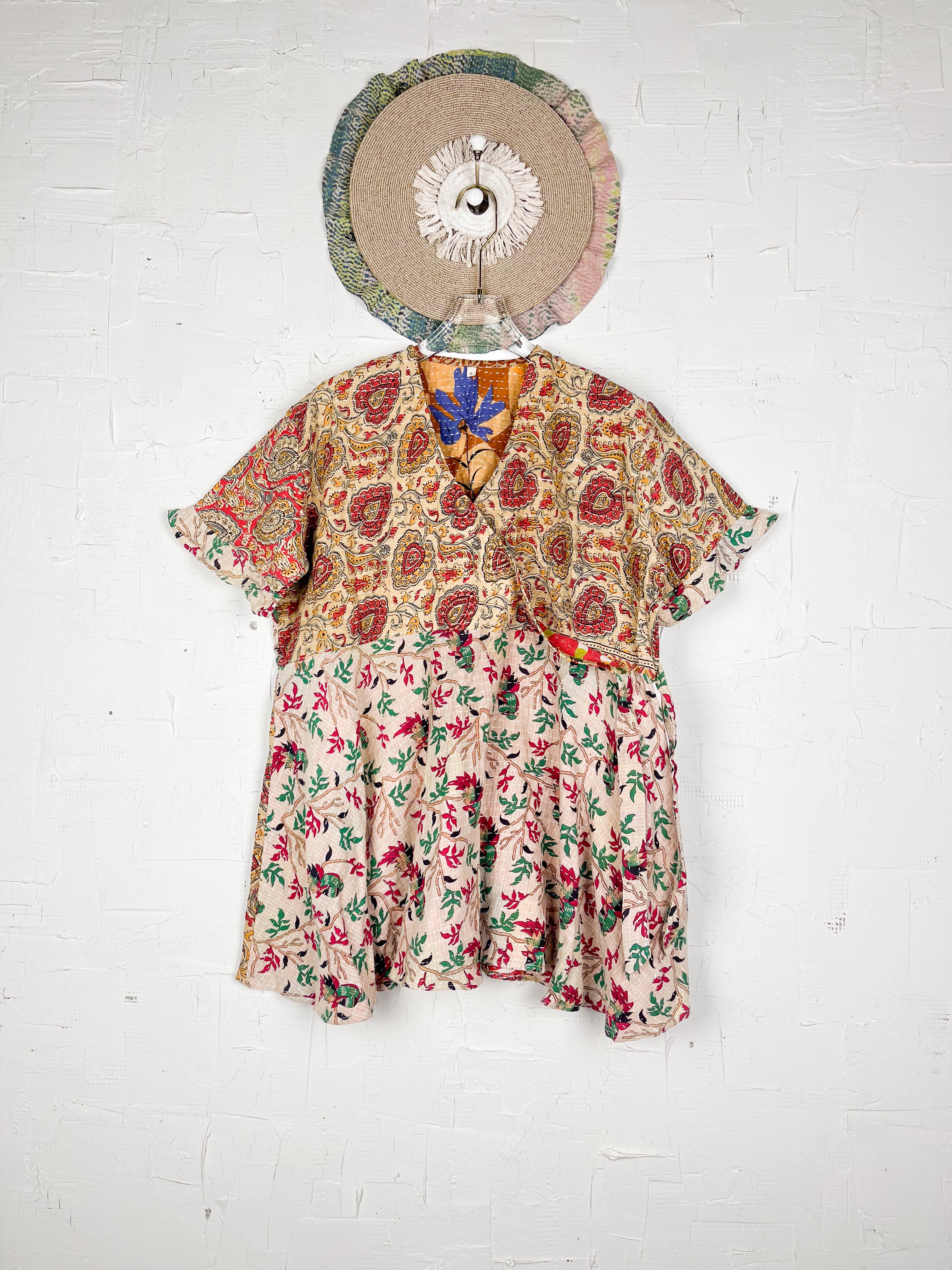 Kantha stitch dress- Love Protect Sustain