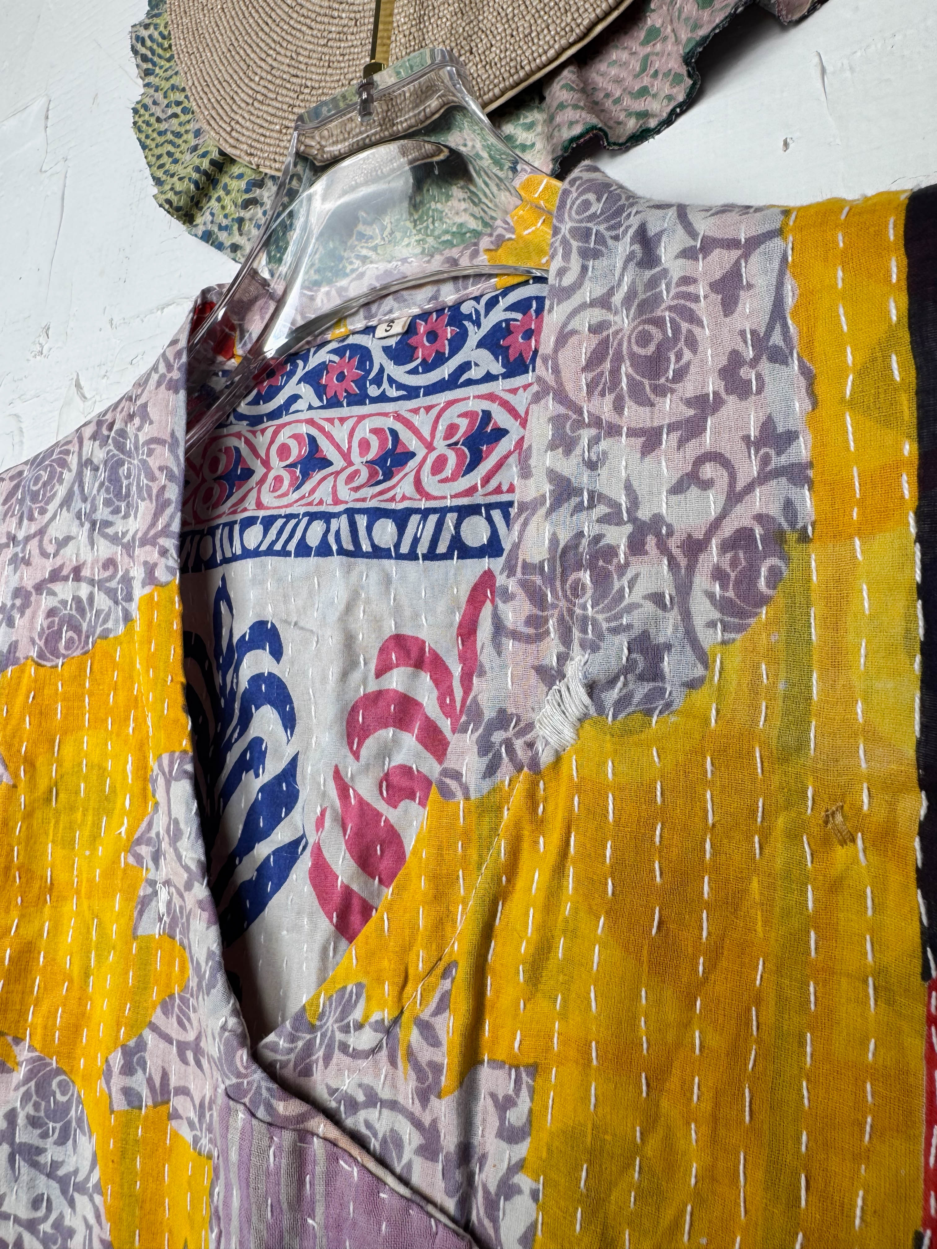 Kantha stitched crop top - Love Protect Sustain