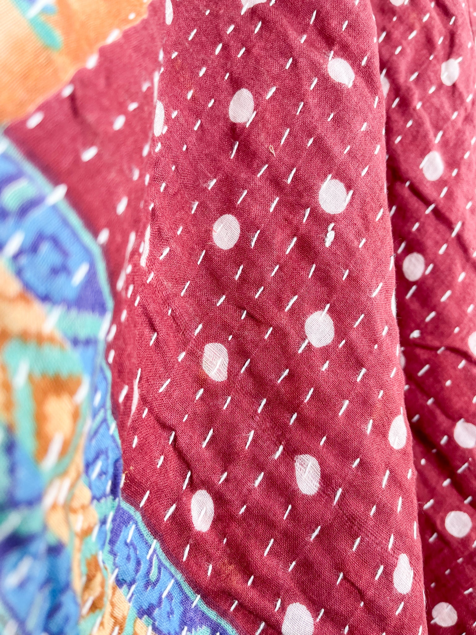 Kantha wrap Polka Dot - Love Protect Sustain