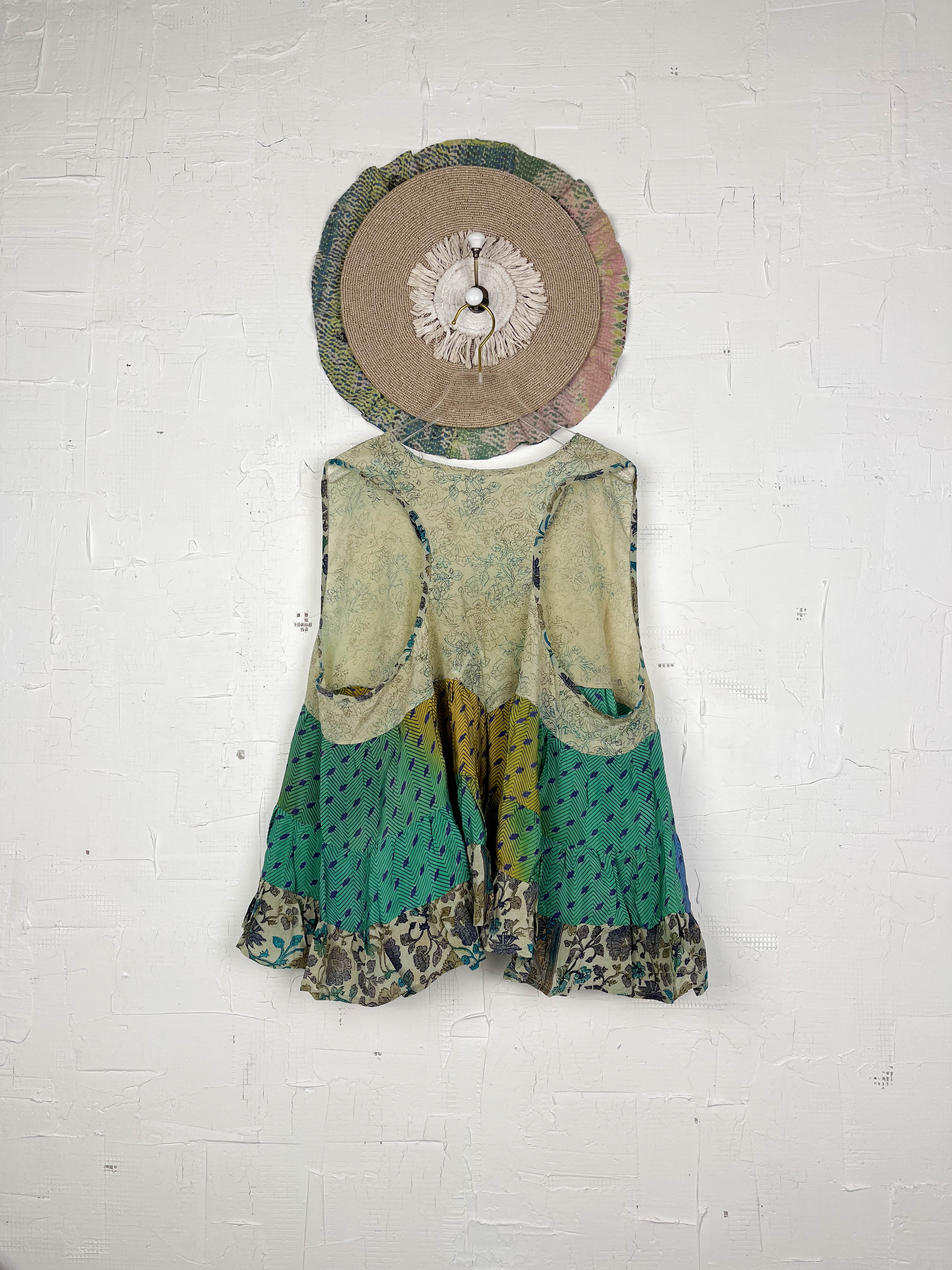 Layered silk top vintage - Love Protect Sustain