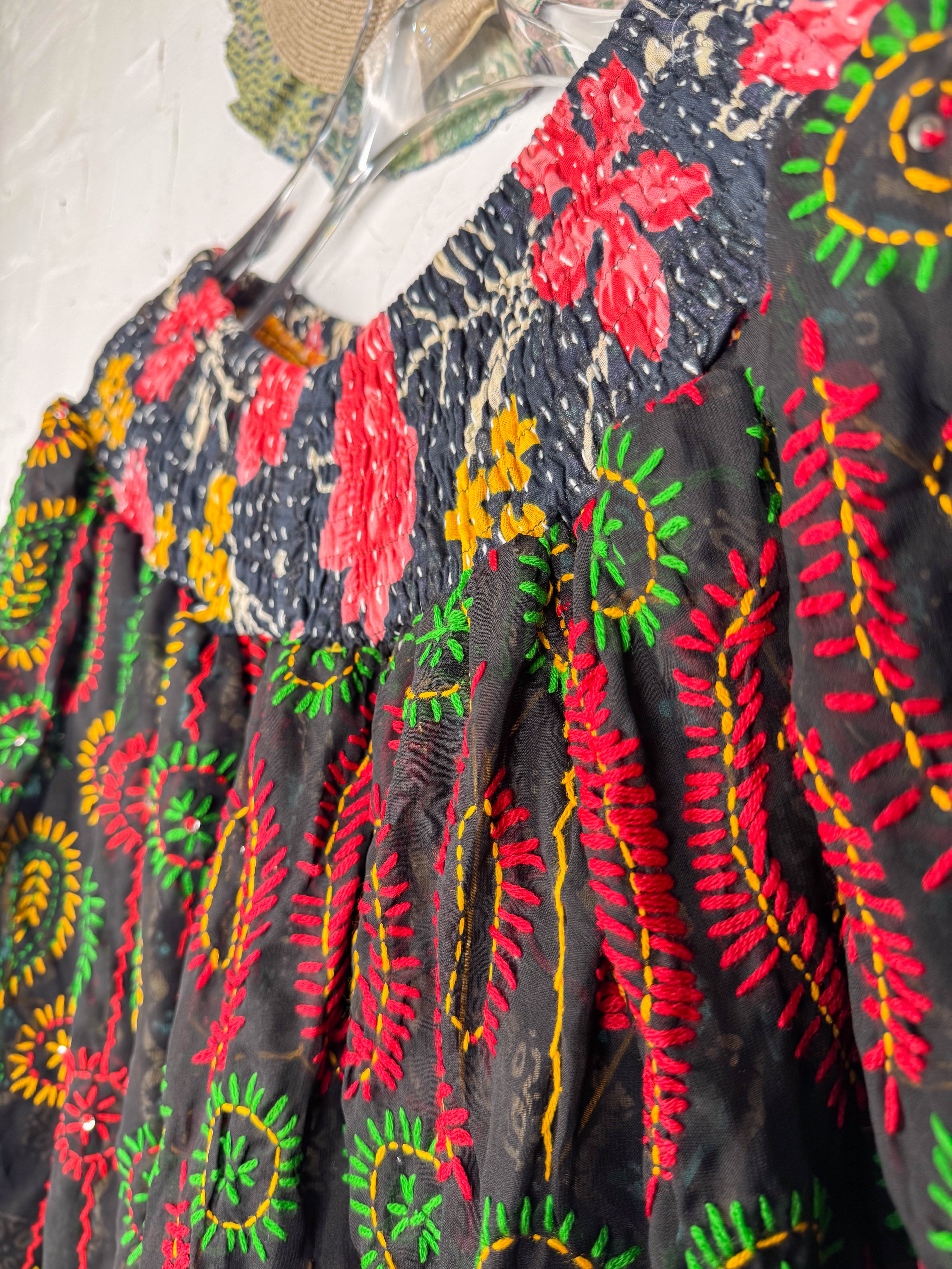 Light weight embroidered pants- Love Protect Sustain