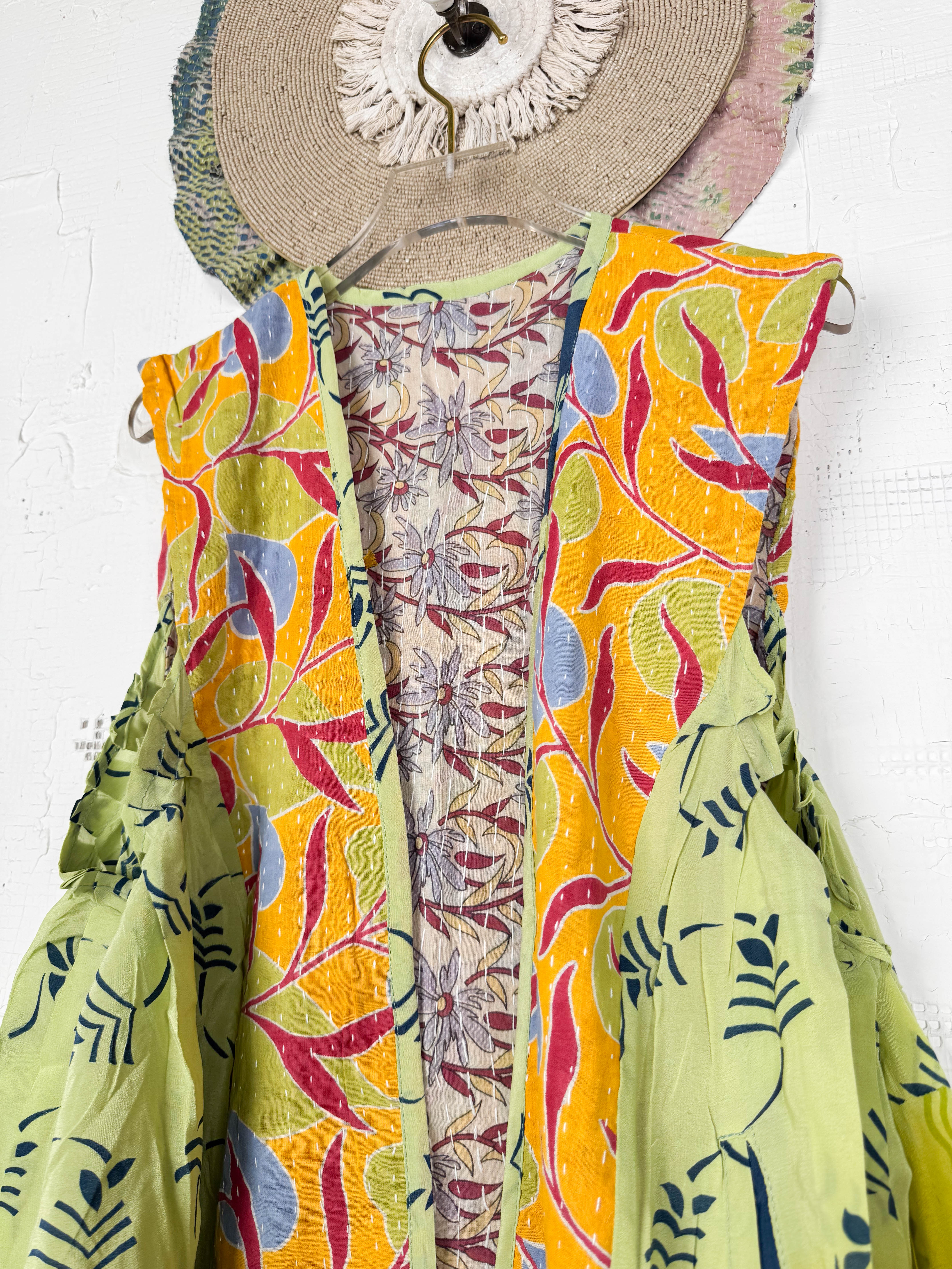 Loosefit silk kantha top - Love Protect Sustain