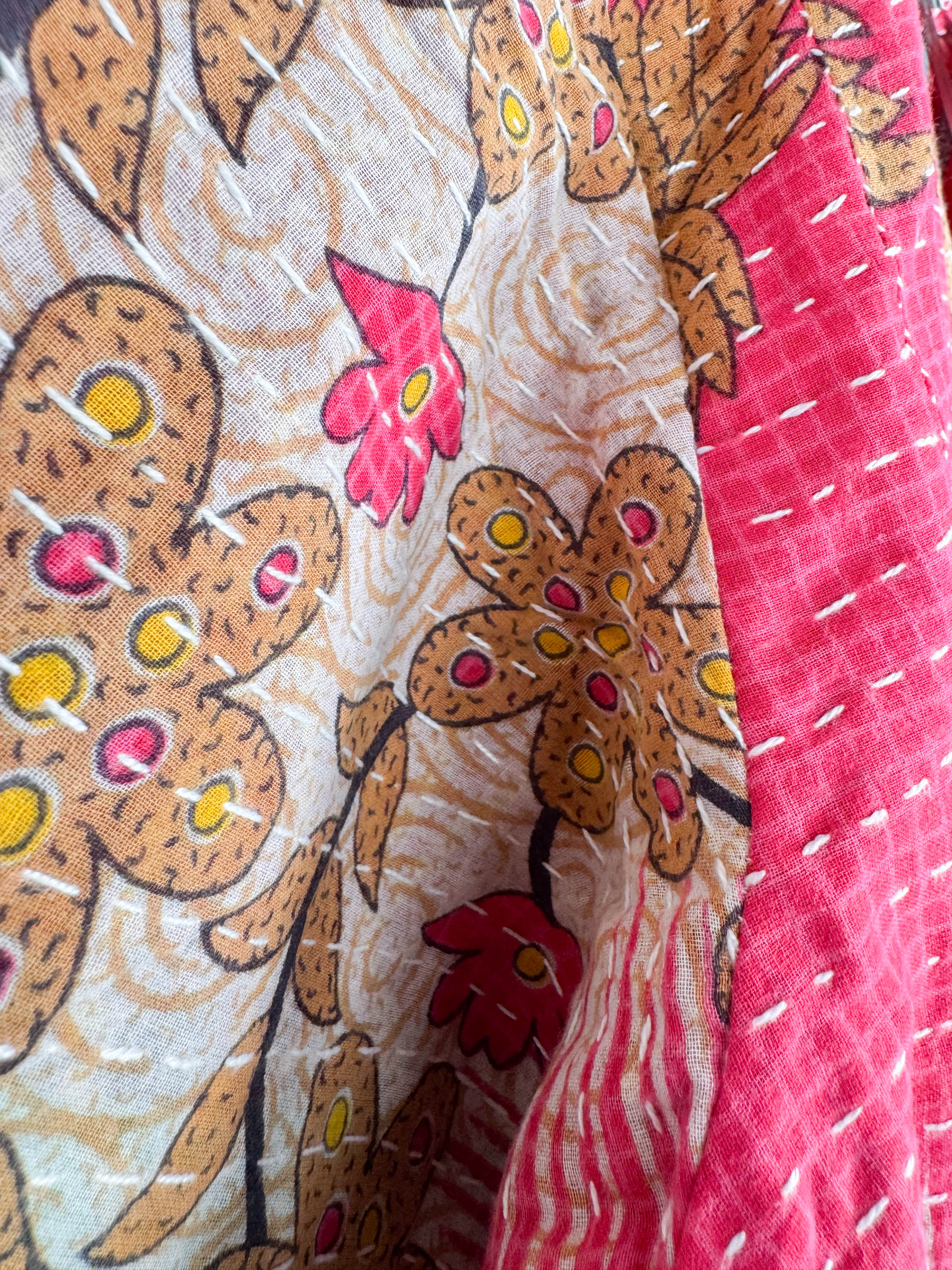 Mid-length Kantha dress - Love Protect Sustain 