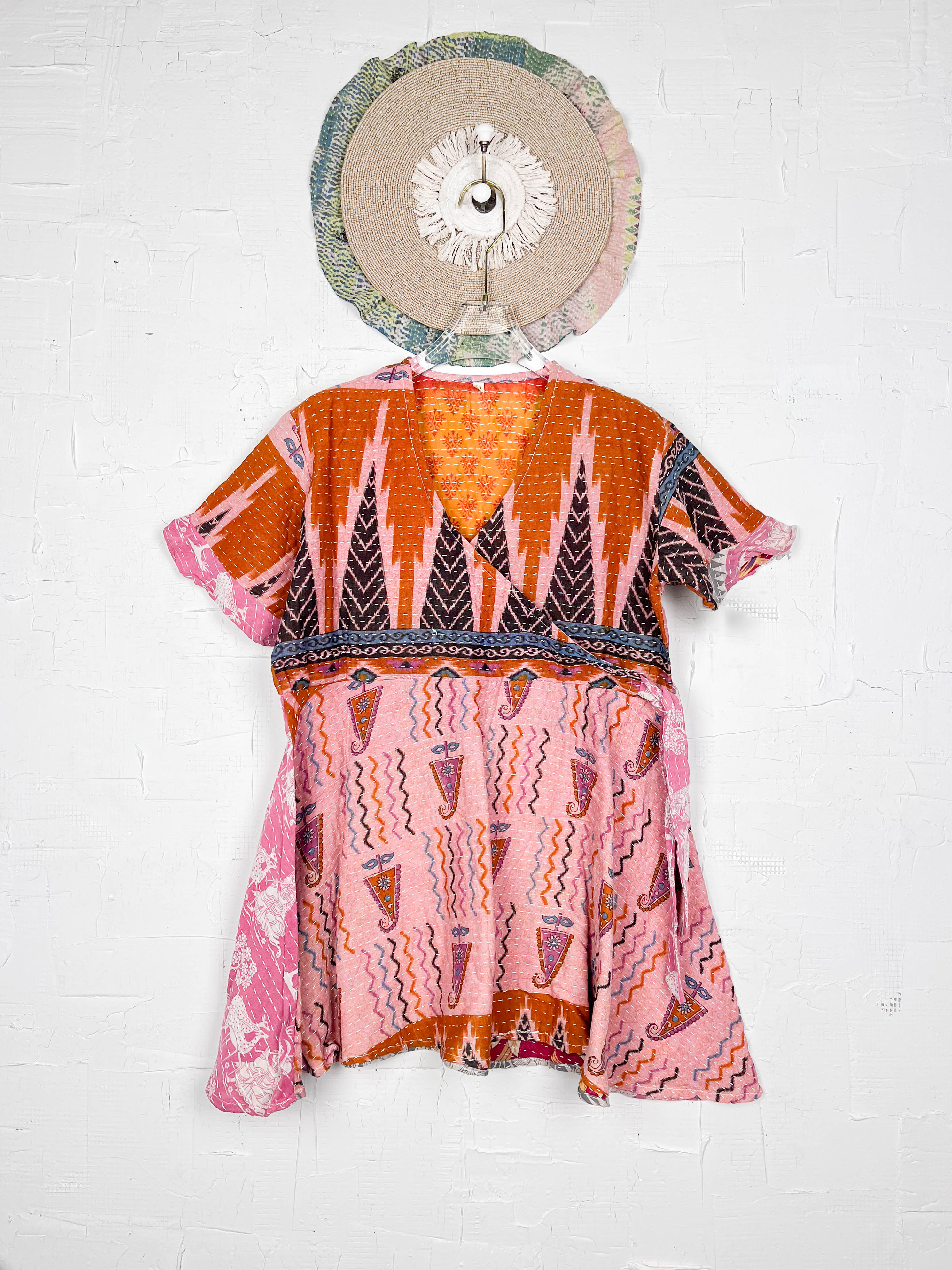 Mid-length Kantha dress - Love Protect Sustain