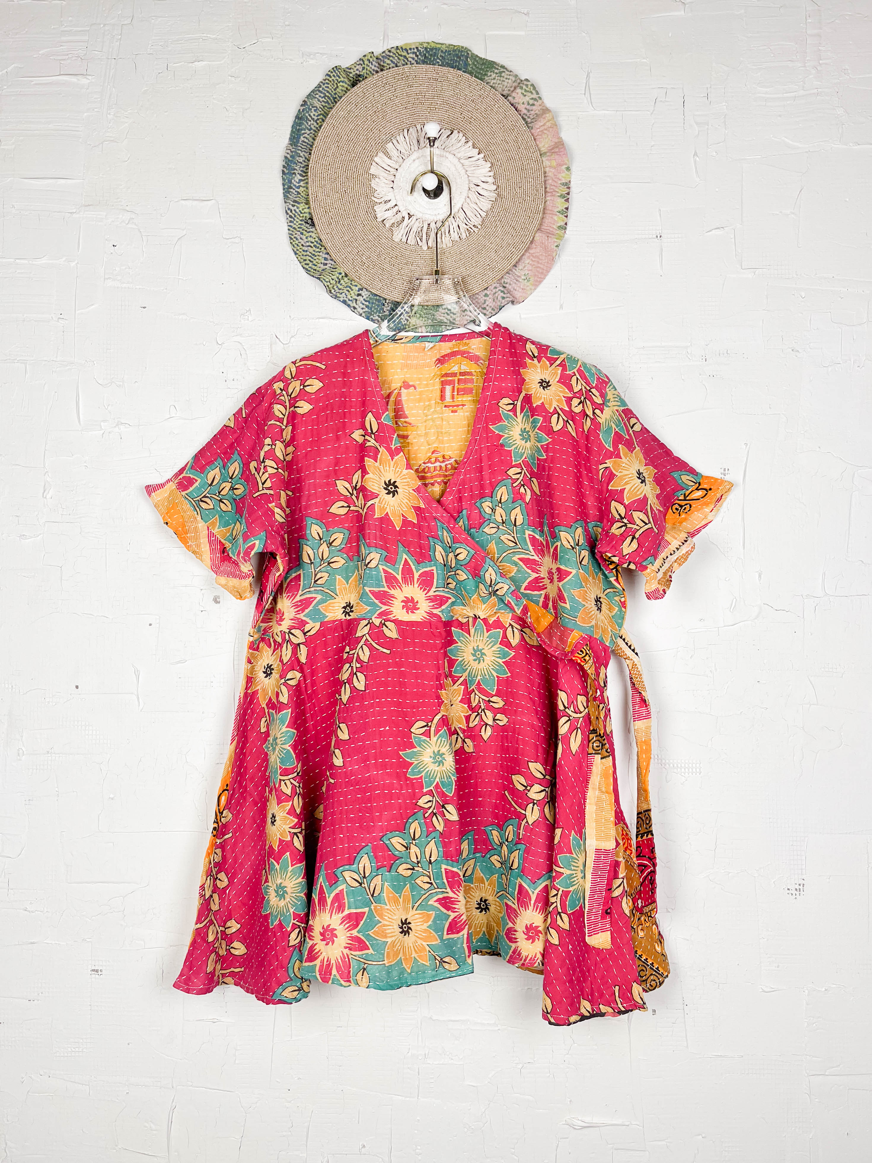 Mid-length Kantha dress - Love Protect Sustain 