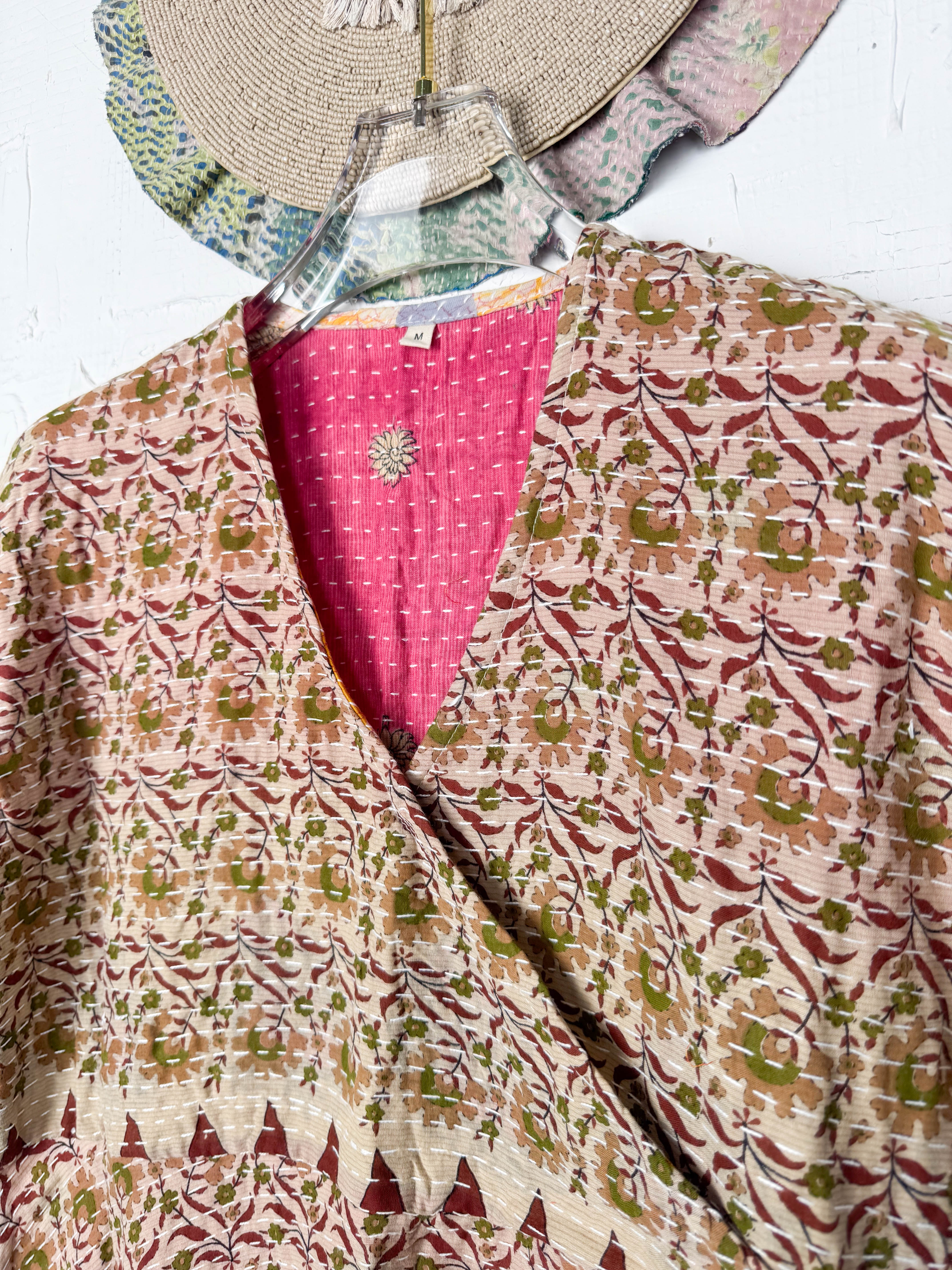 Mid-length Kantha dress - Love Protect Sustain