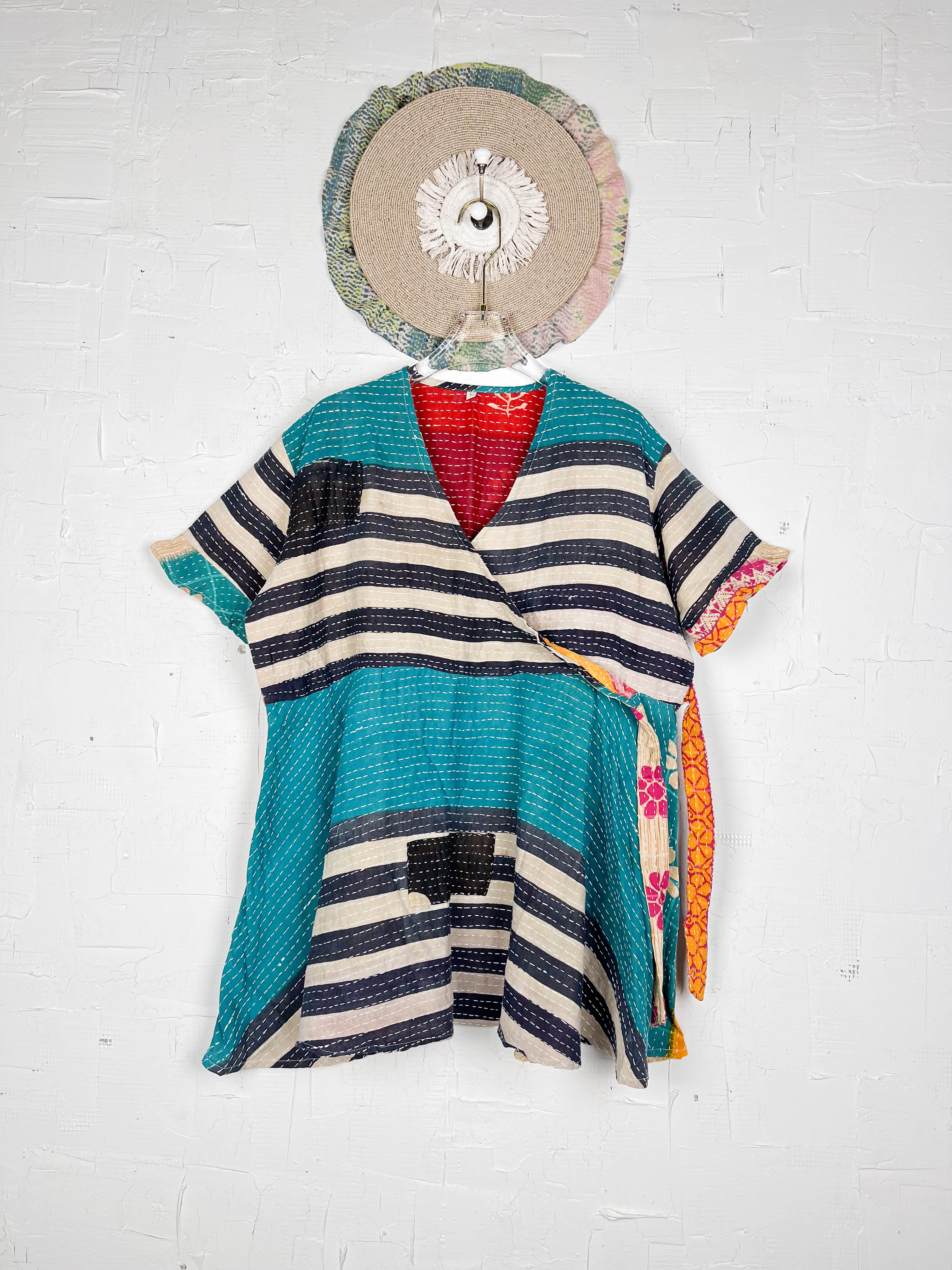 Mid-length Kantha dress - Love Protect Sustain 