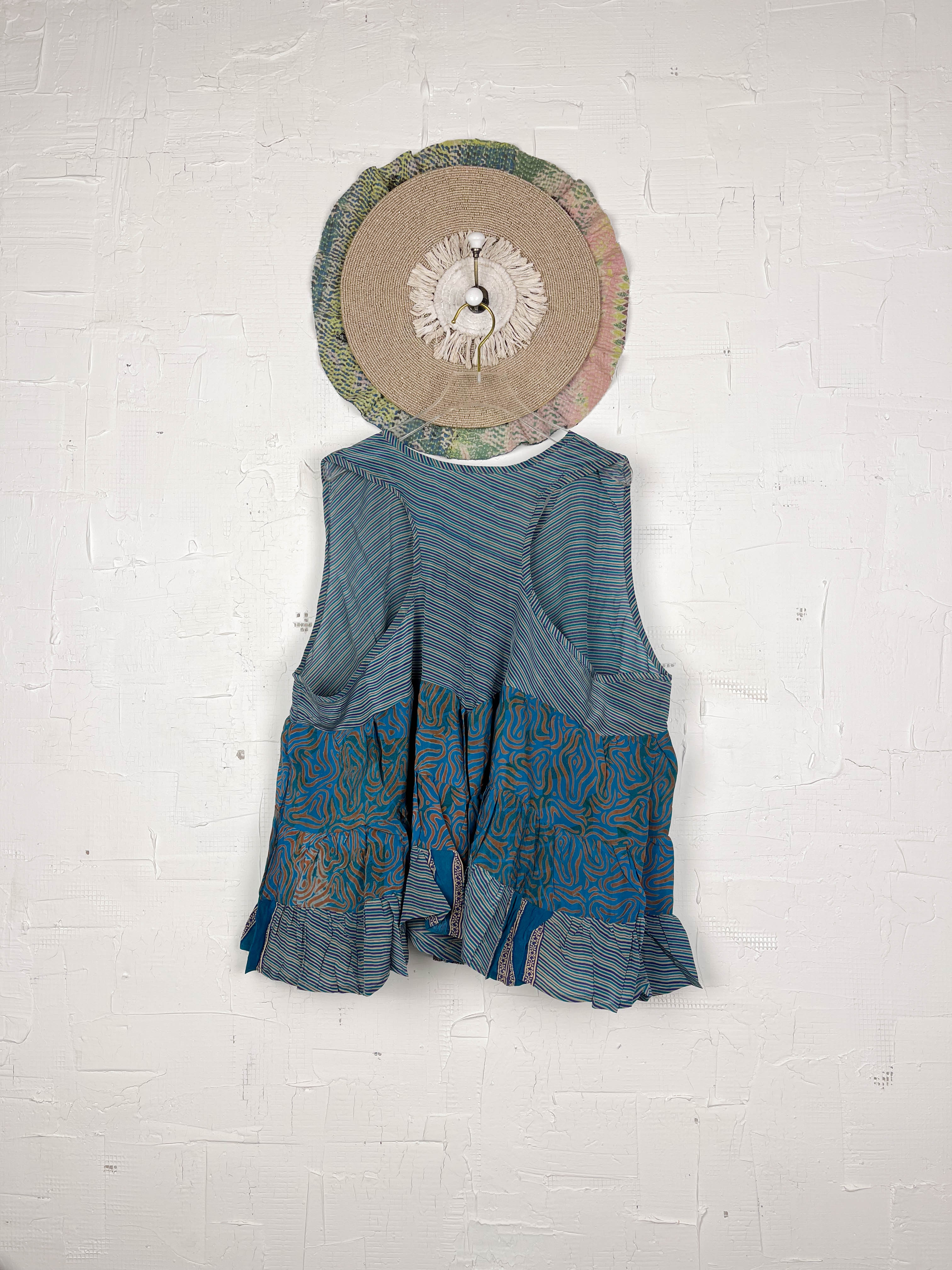 One of a kind vintage silk top - Love Protect Sustain