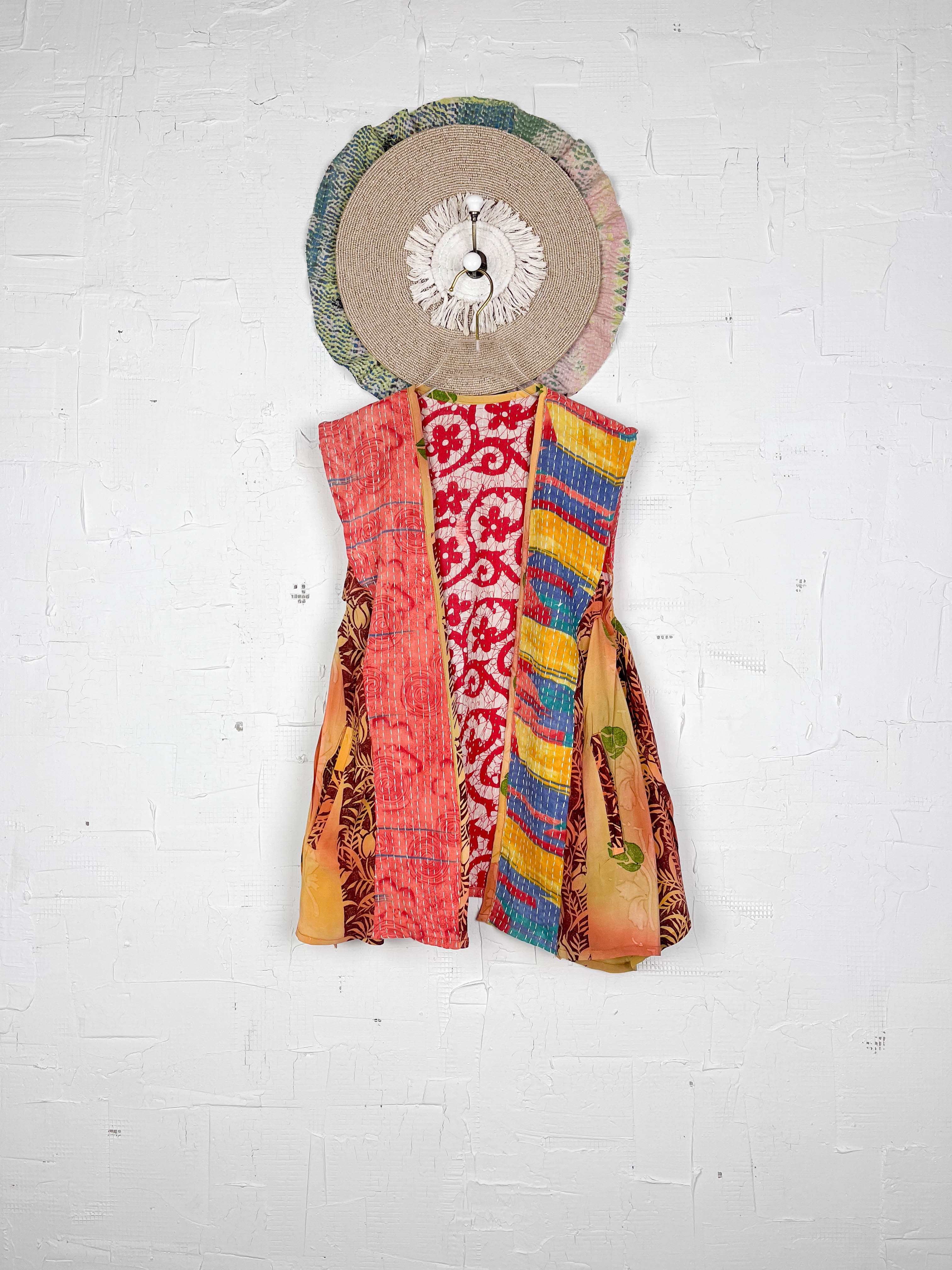 Open front silk vest - Love Protect Sustain