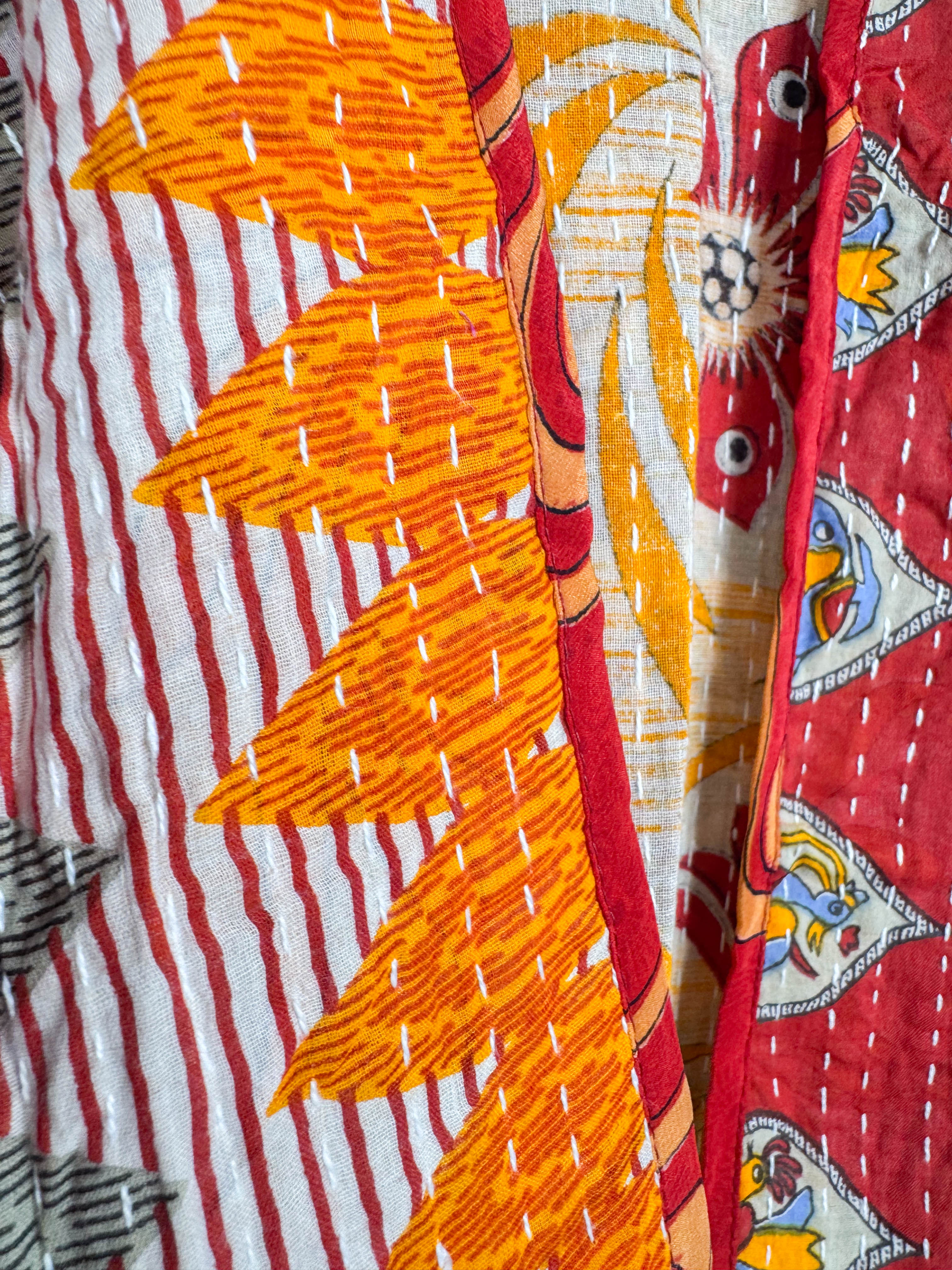 Open front silk vest - Love Protect Sustain