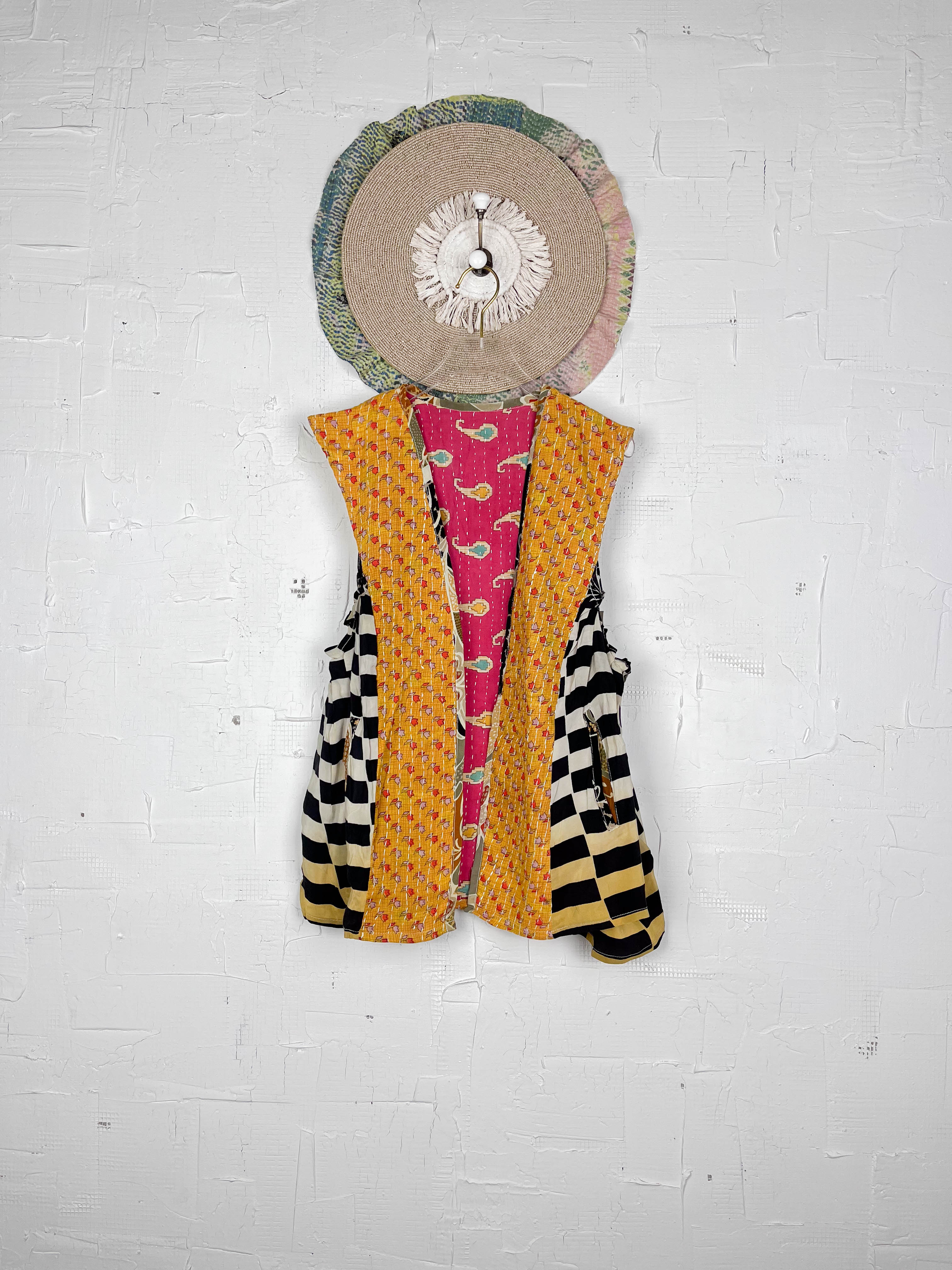 Open front silk vest - Love Protect Sustain