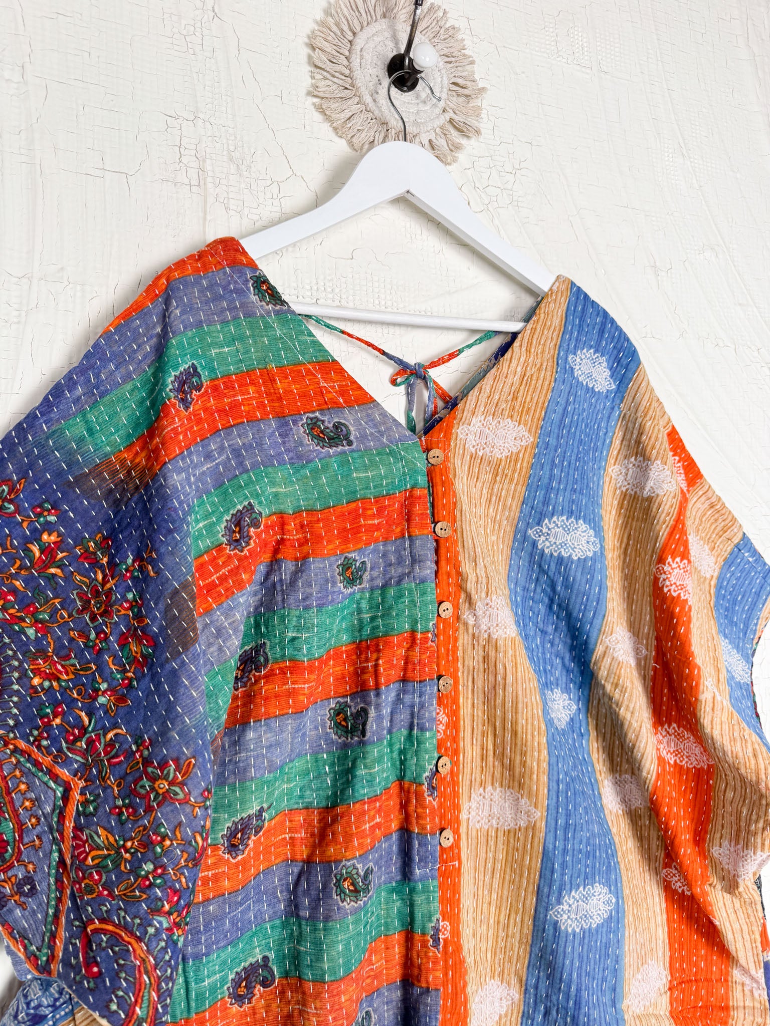 Over sized Kantha romper - Love Protect Sustain