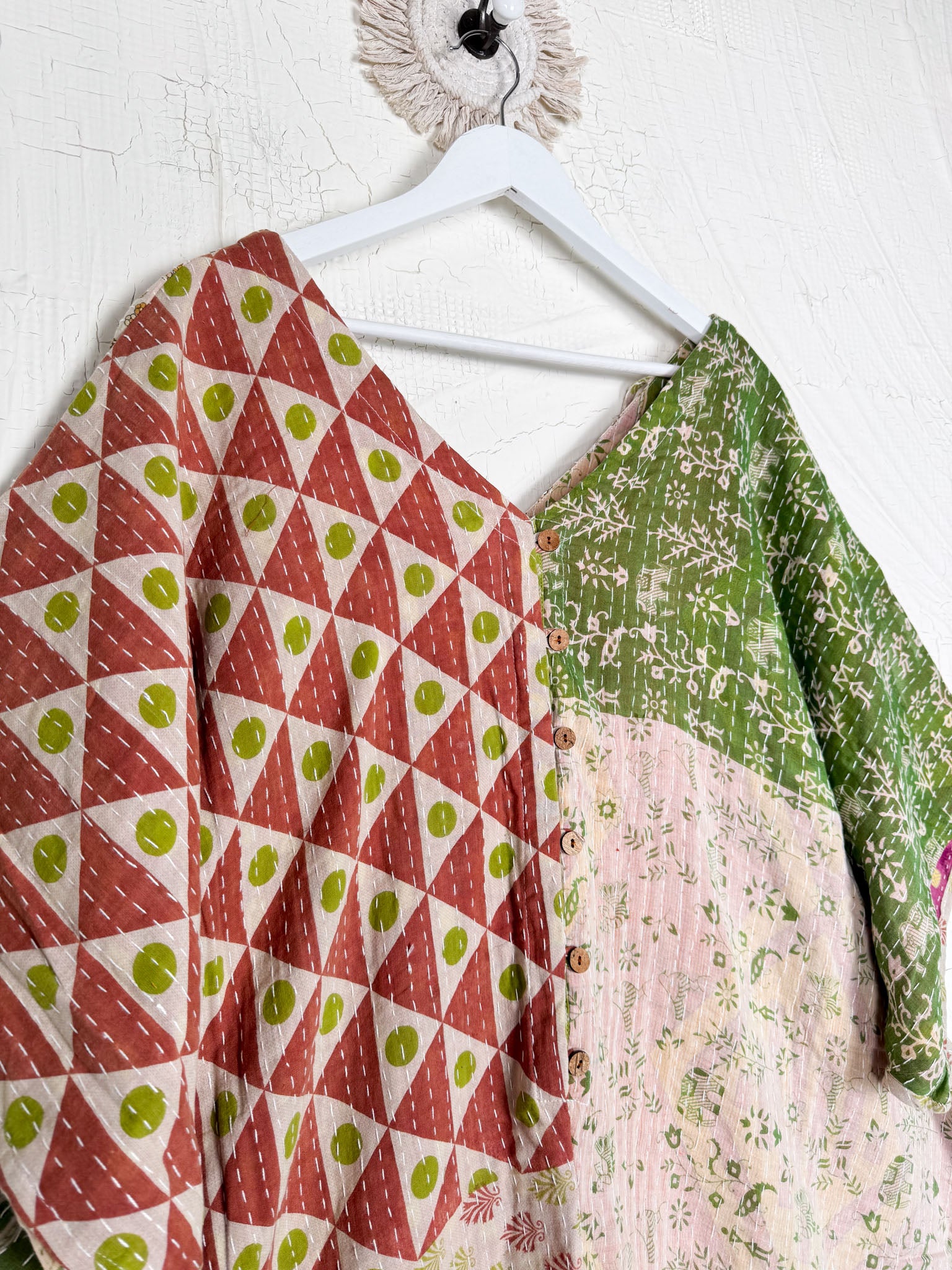 Over sized Kantha romper - Love Protect Sustain