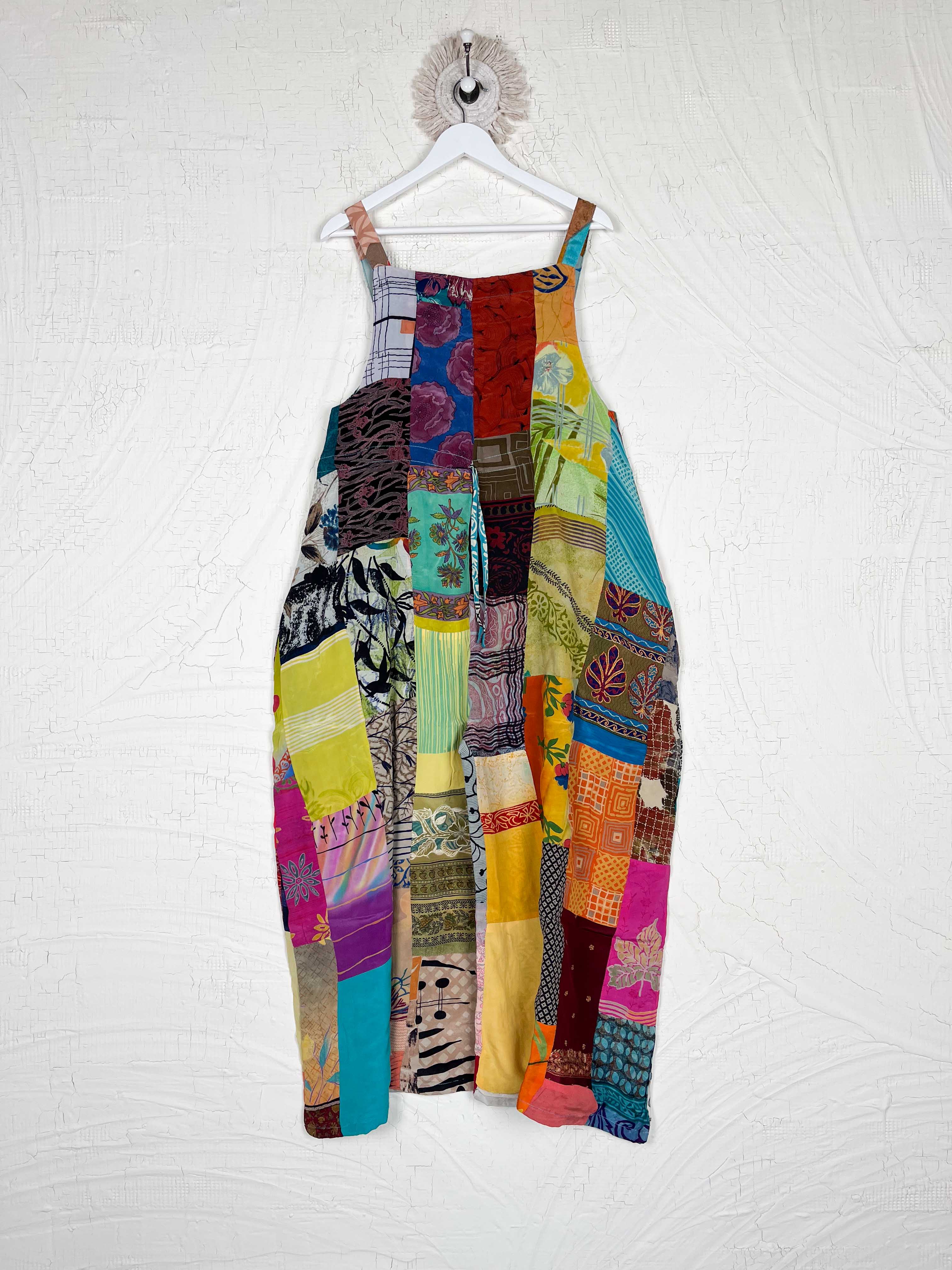 Patchwork silk Jumpsuit - Love Protect Sustain