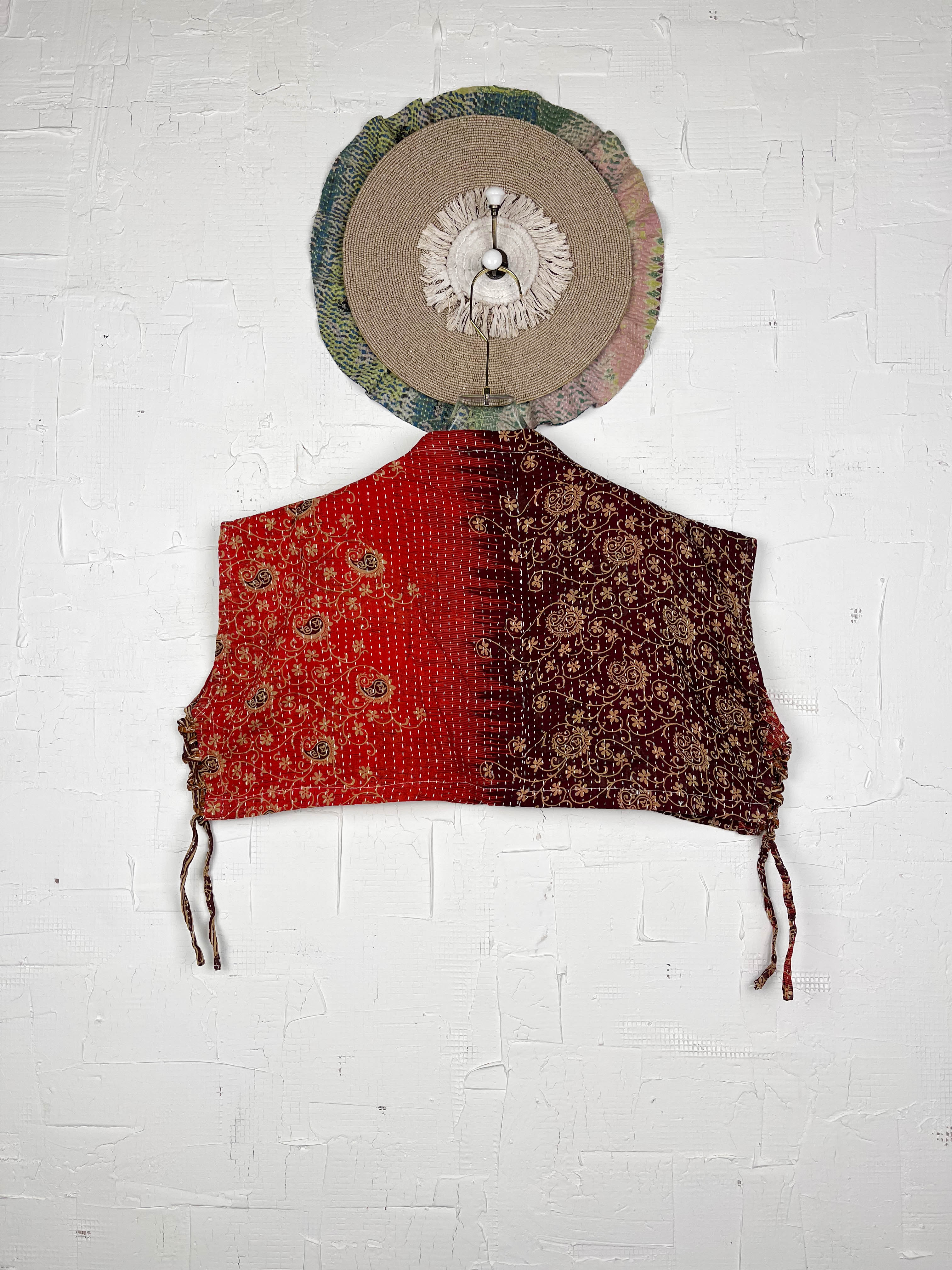 Patchwork crop top - Love Protect Sustain