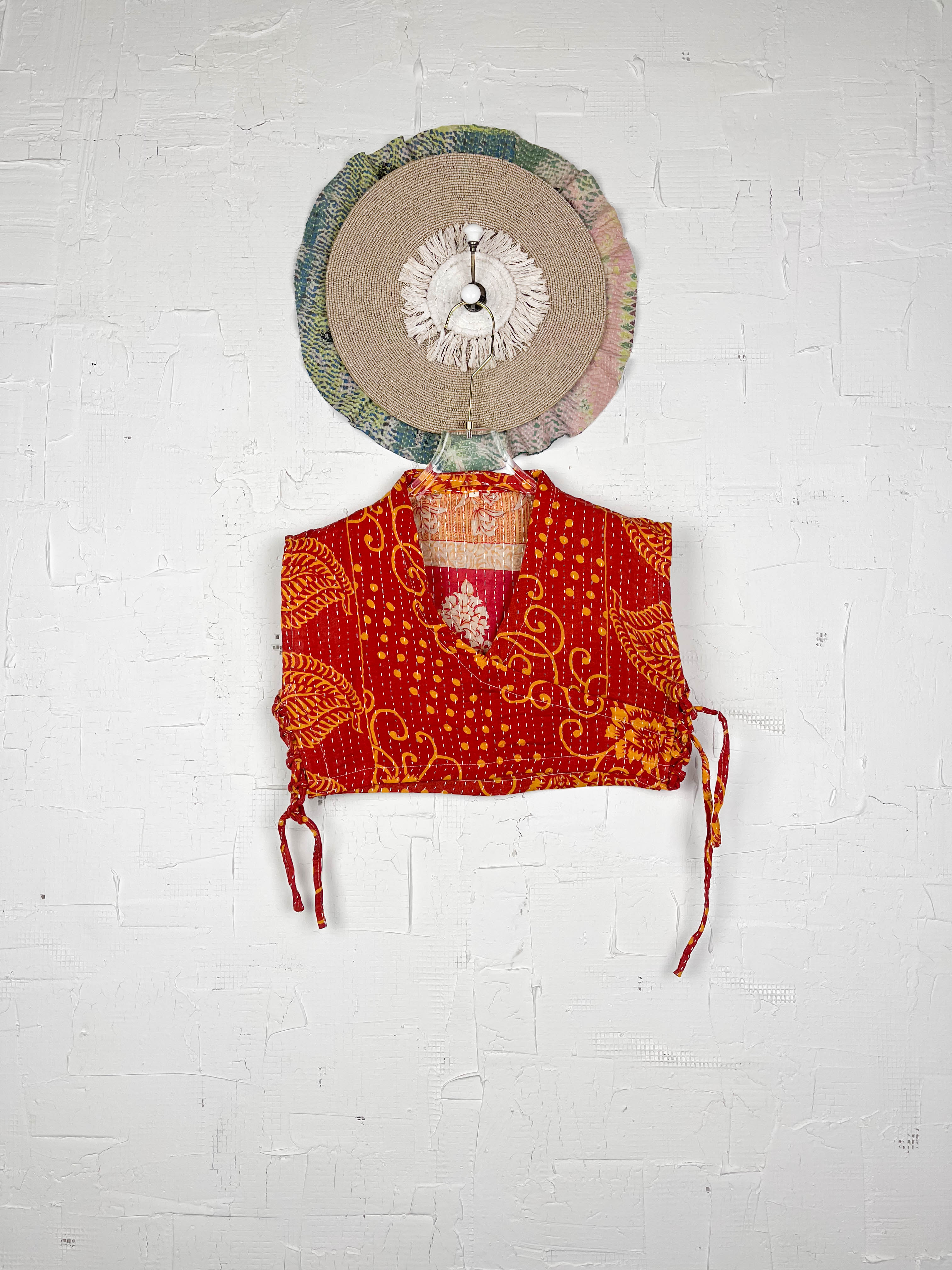 Patchwork crop top - Love Protect Sustain