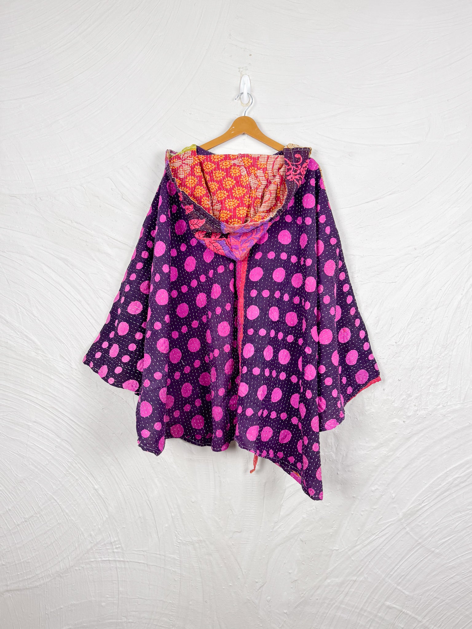 Patchwork kantha poncho - Love Protect Sustain