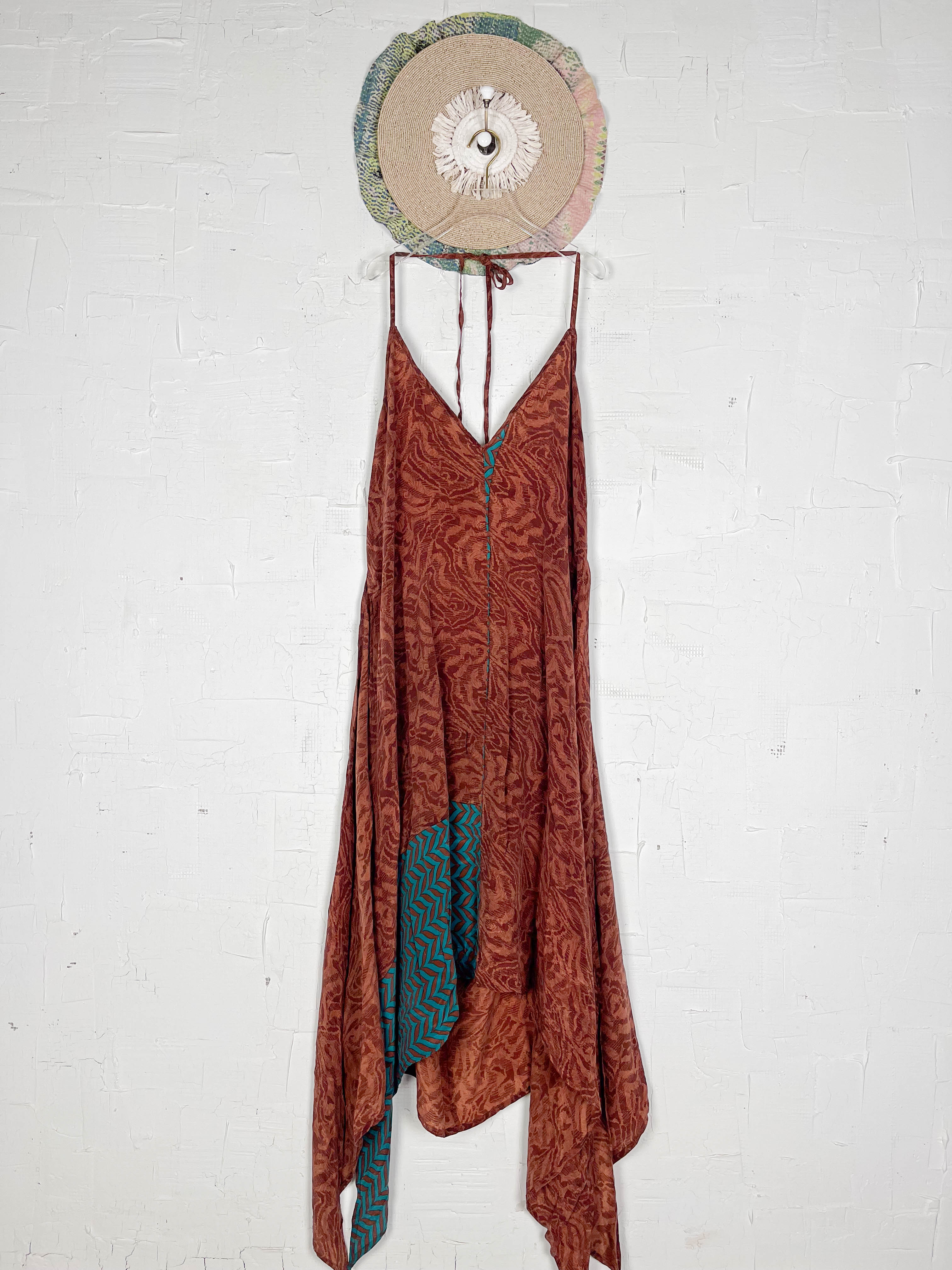 Patchwork silk dress - Love Protect Sustain