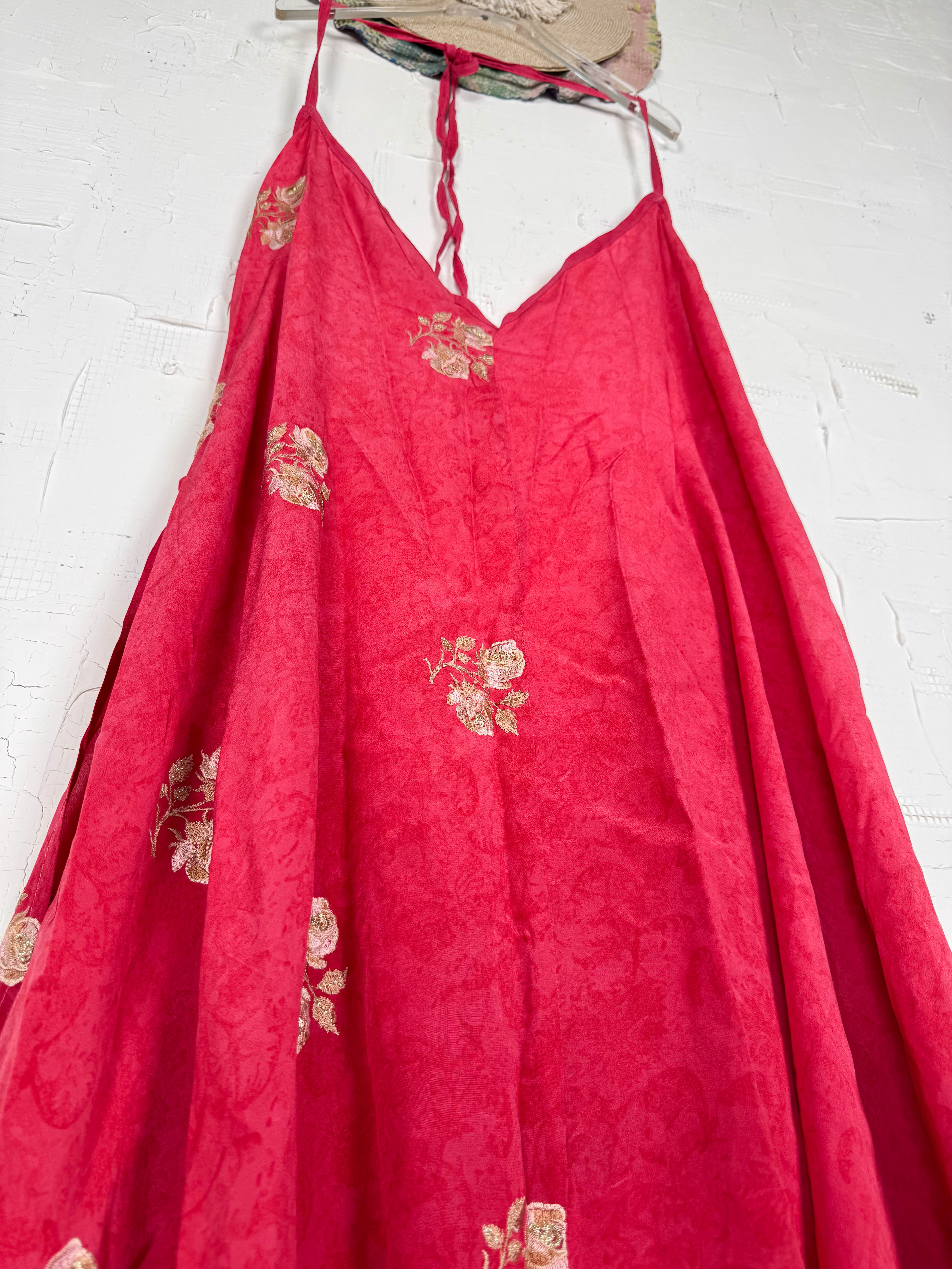 Patchwork silk dress - Love Protect Sustain