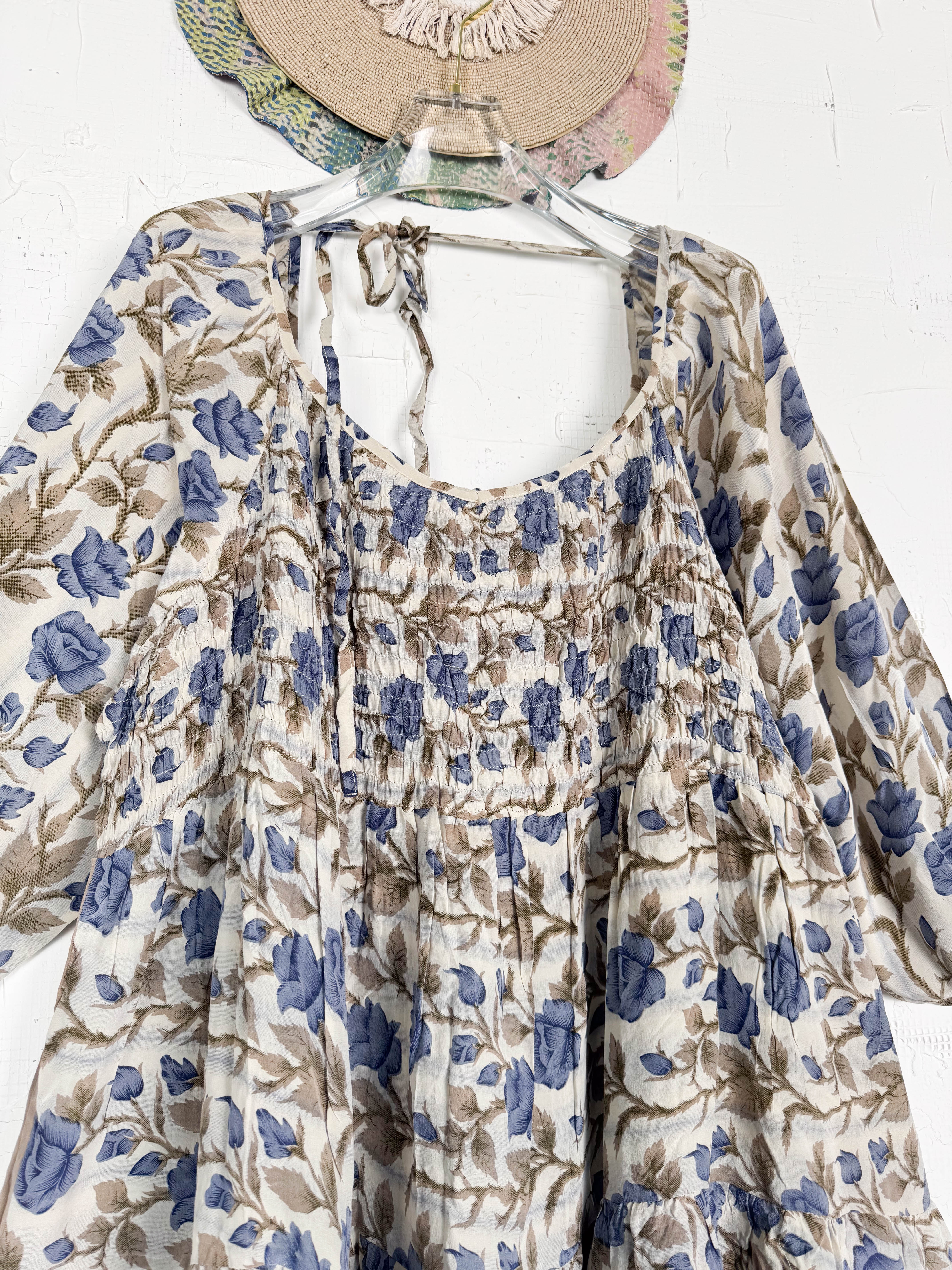 Patchwork silk dress - Love Protect Sustain