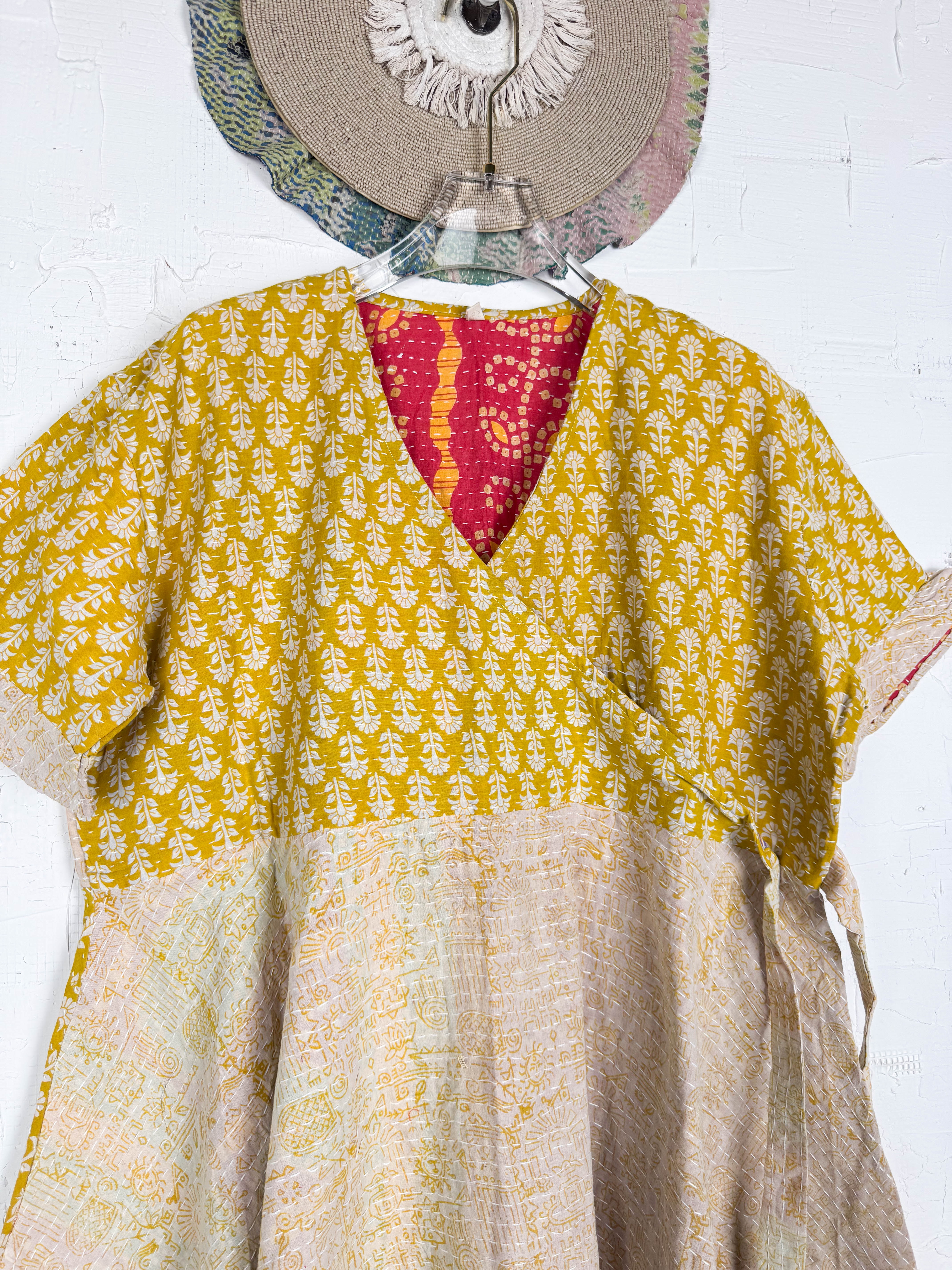 Patterned Kantha dress- Love Protect Sustain