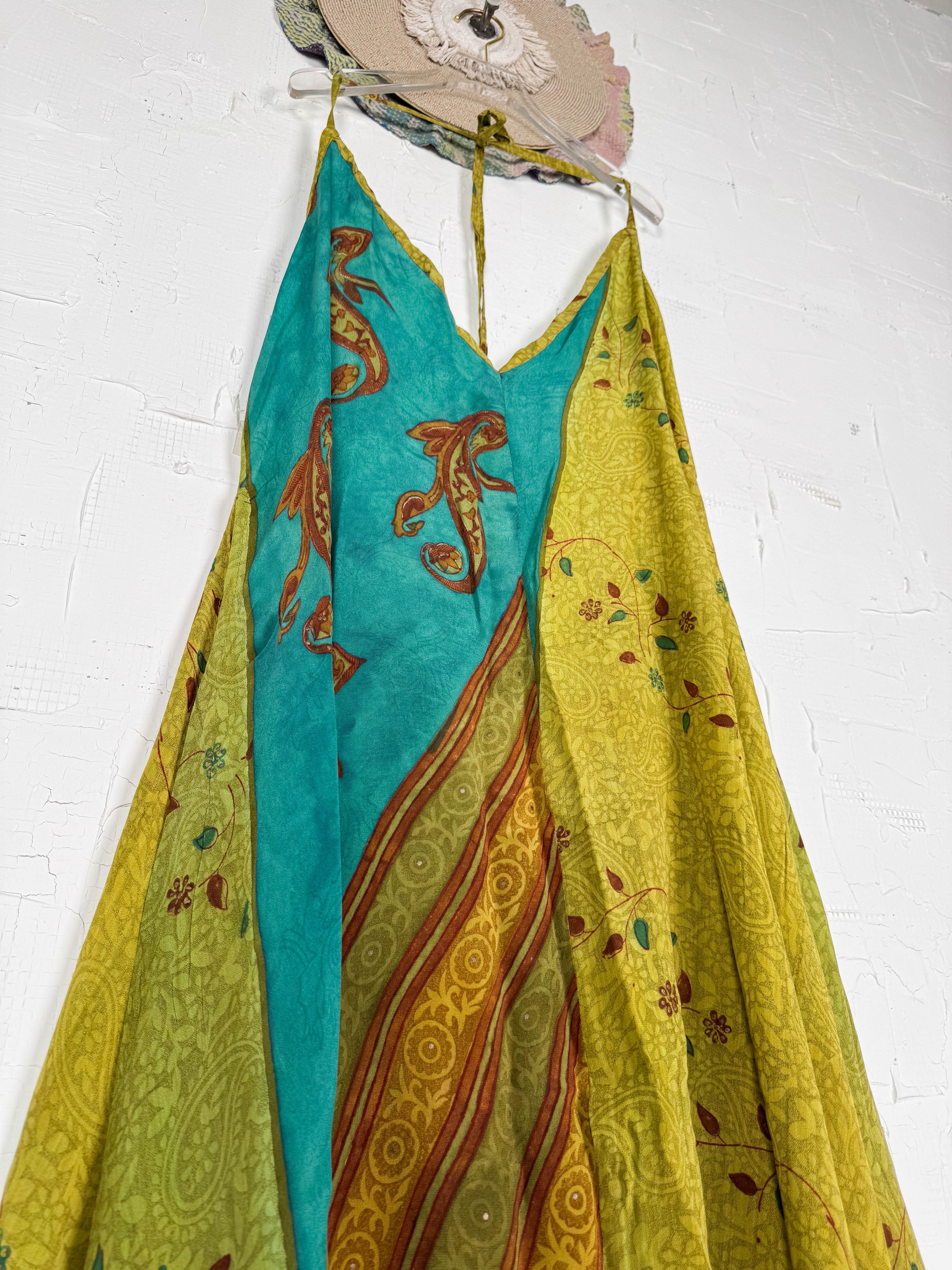 Patterned silk dress - Love Protect Sustain