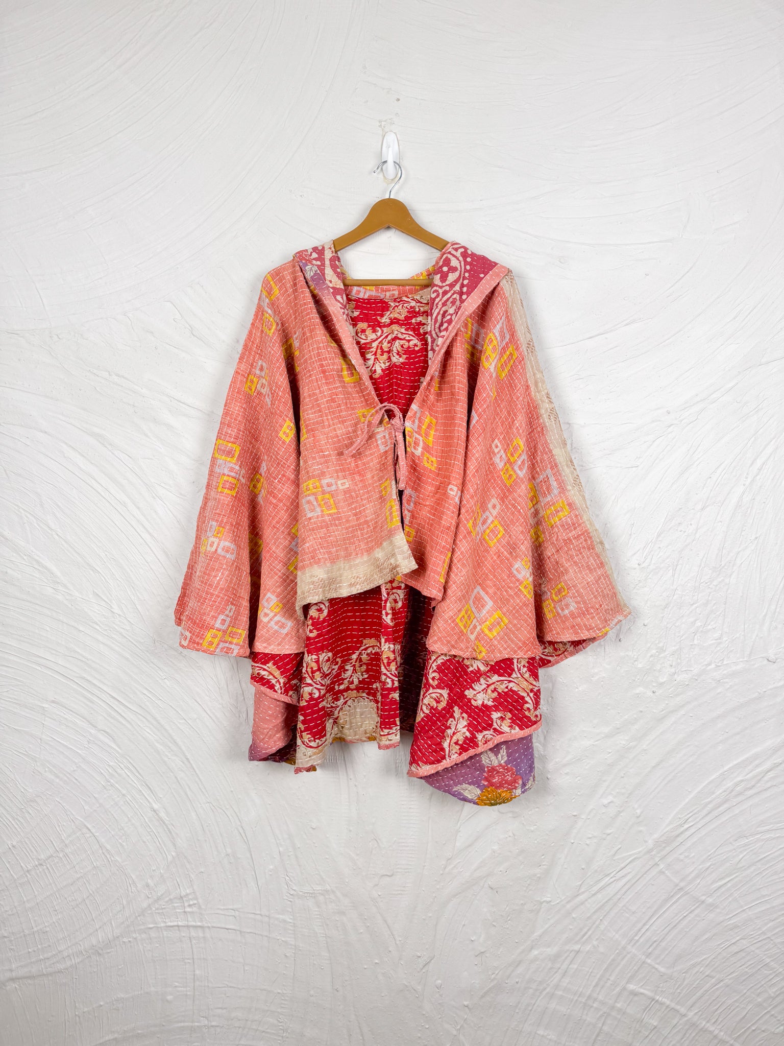 Peach Kantha Jacket - Love Protect Sustain