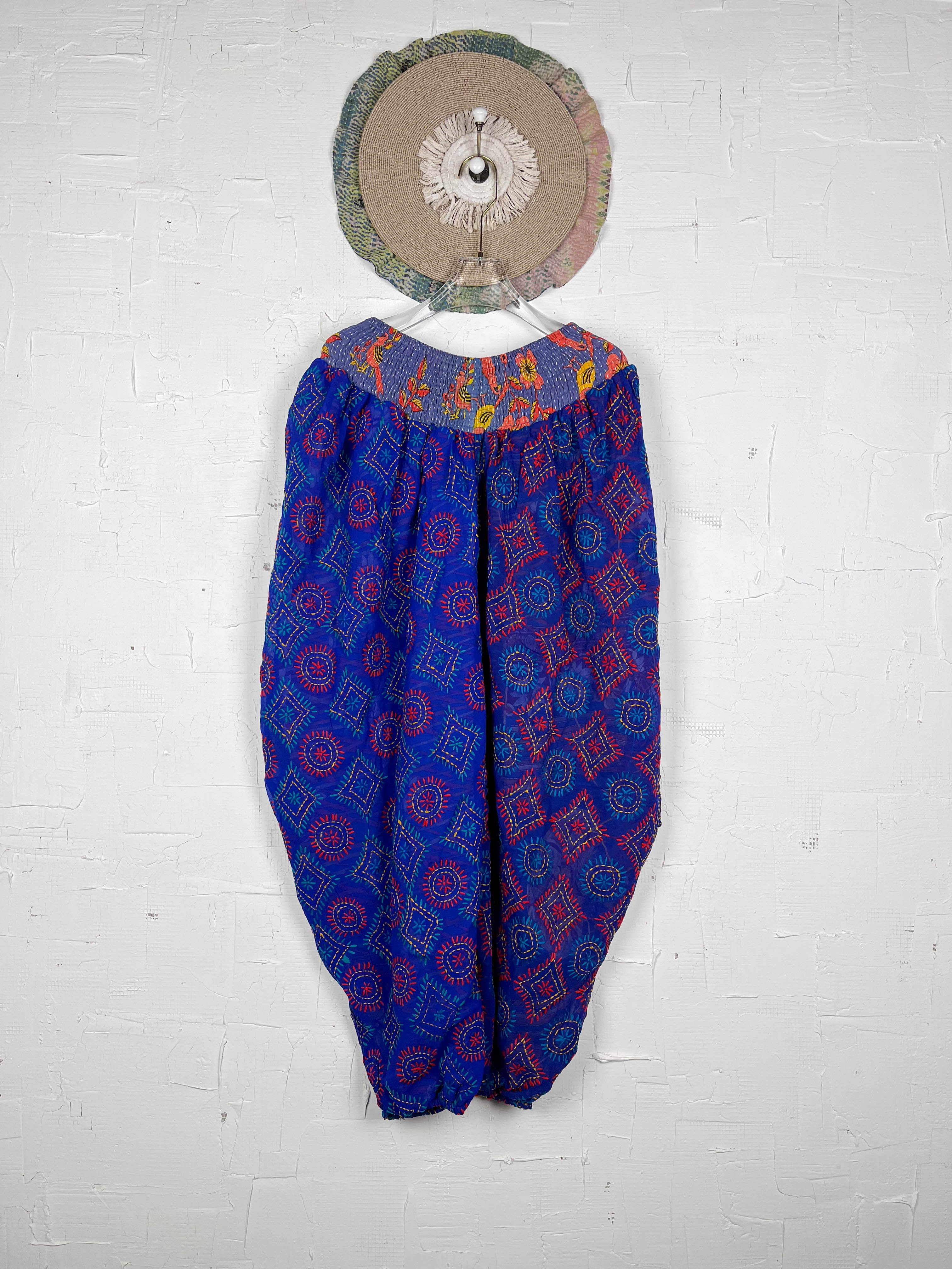 Plus size cotton embroidered pants - Love Protect Sustain 