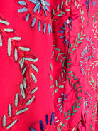 Red Embroidery Kimono - Love Protect Sustain