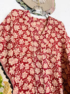 Red Floral Kaftan - Love Protect Sustain