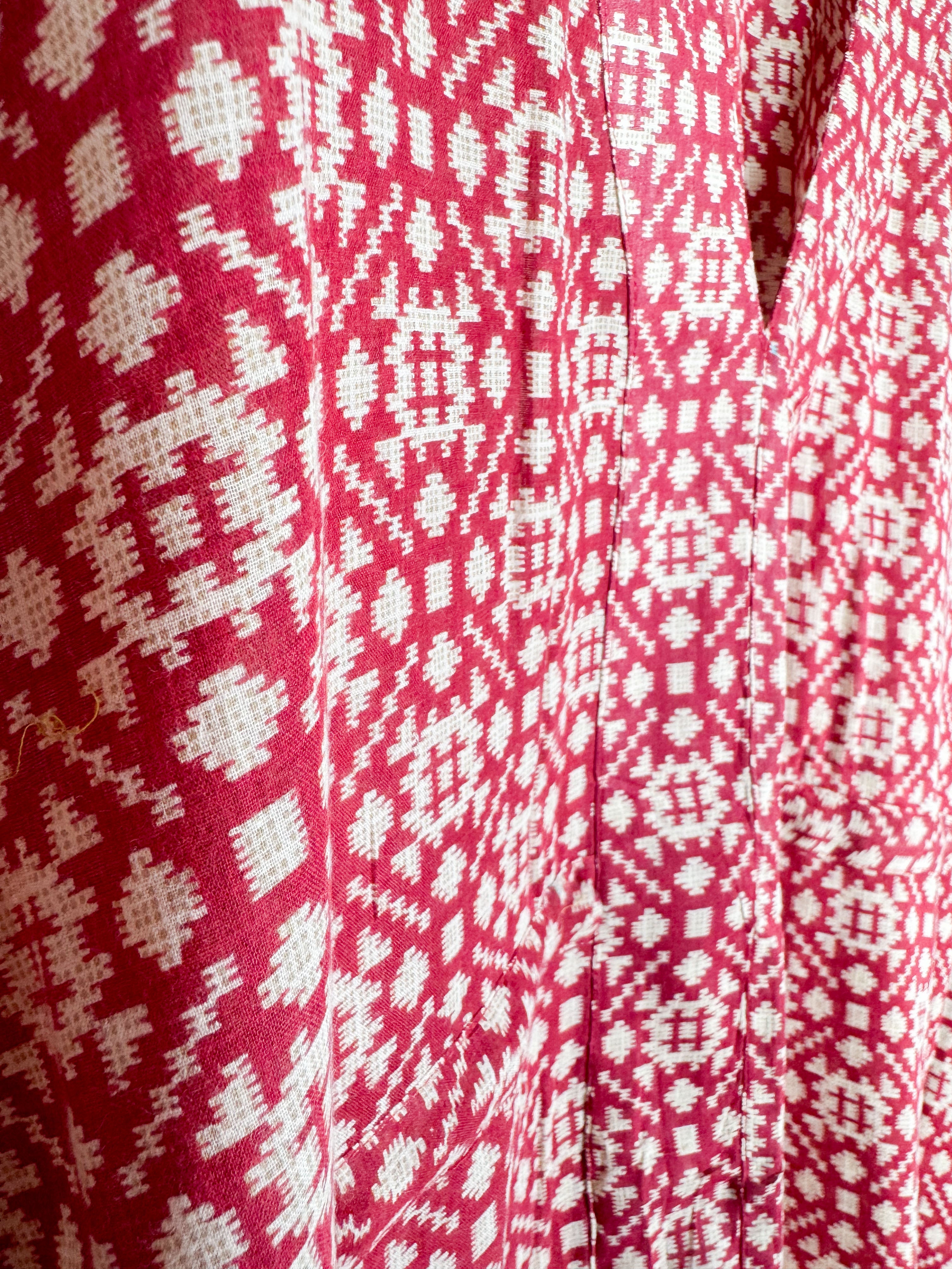 Red Floral Kaftan - Love Protect Sustain