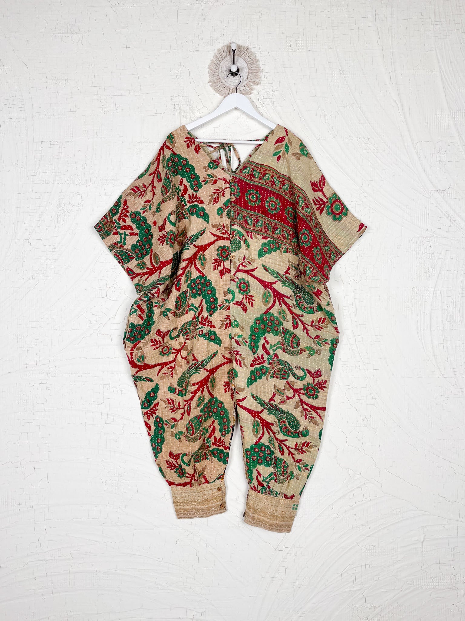 Reversible Kantha jumpsuit - Love Protect Sustain