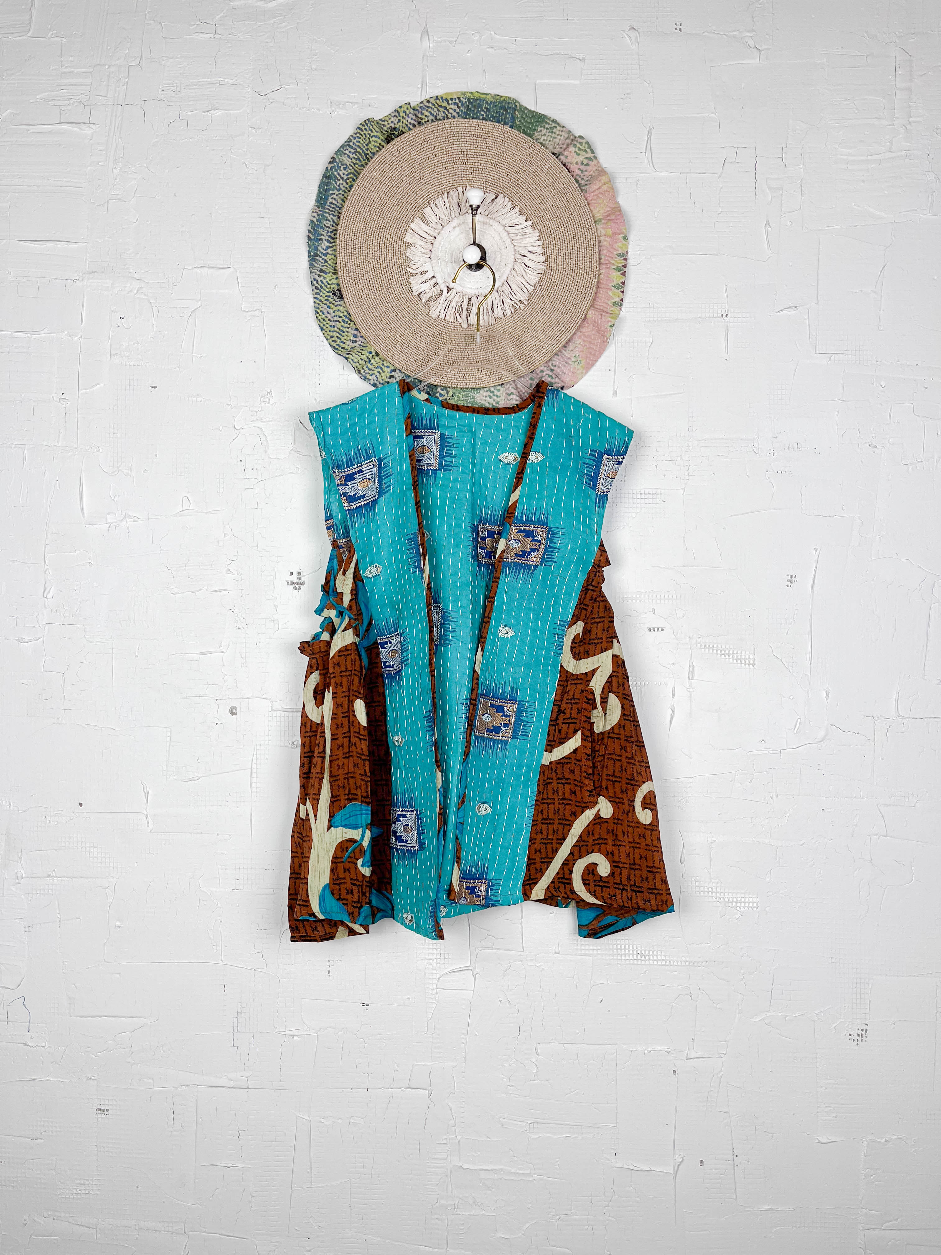 Reversible silk kantha top - Love Protect Sustain