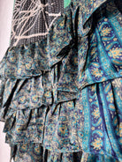Ruffled kantha silk trousers - Love Protect Sustain